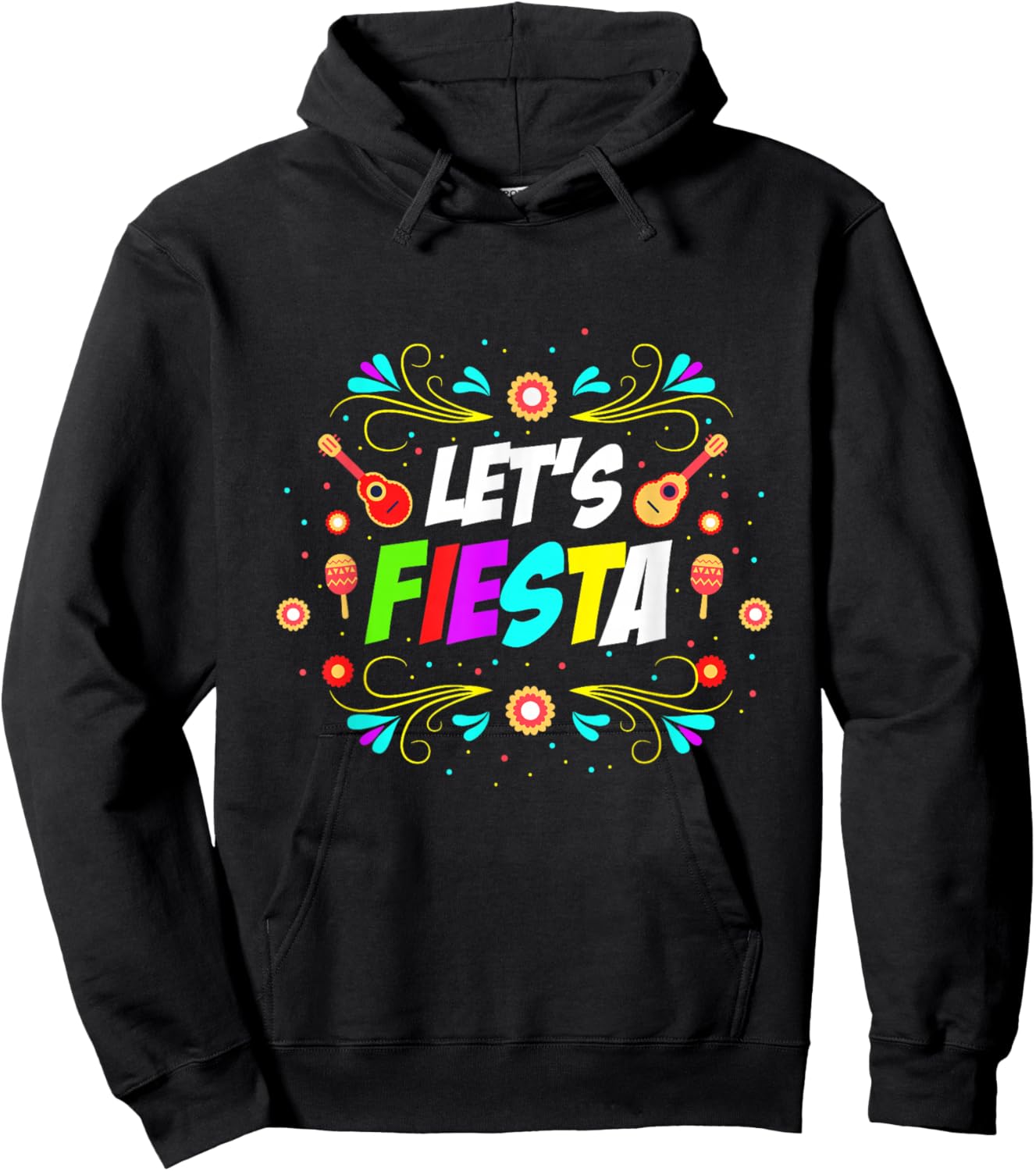 Lets Fiesta Mexican party lover Hoodie - Hoodie | Black