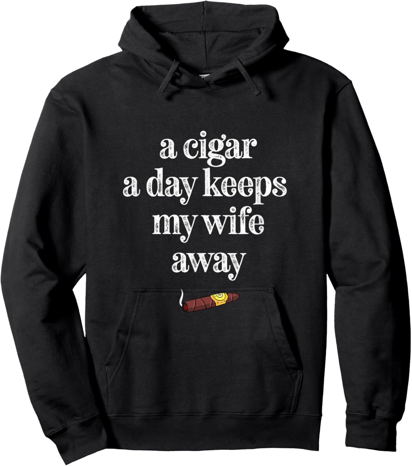Cuban Cigar Funny Marriage Couple Smoker Hoodie - Hoodie | Black