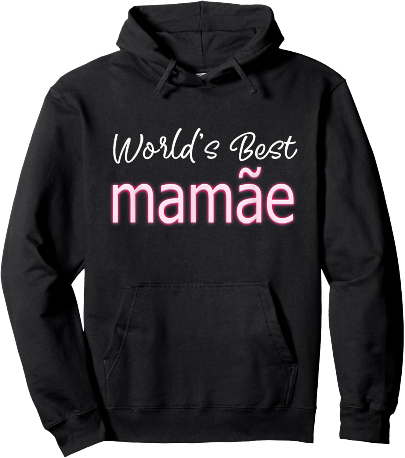 Portuguese Mothers Day Cute Brazilian Mom World's Best Mamãe Hoodie - Hoodie | Black