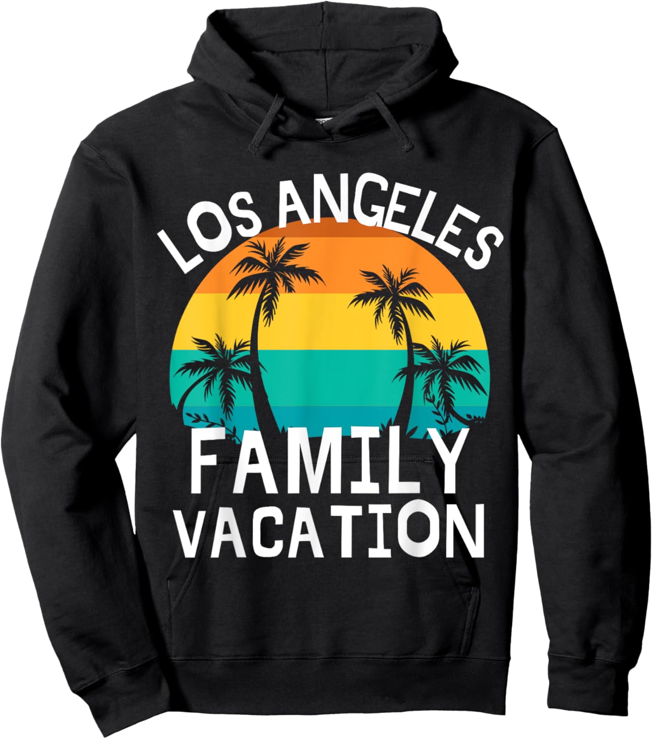 Los Angeles Family Vacation Trip Men Women Kids Matching Hoodie - Hoodie | Black