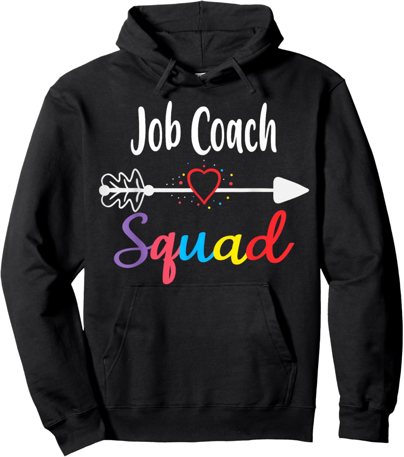 Job Coach Squad Team Funny Back To School Teacher supplies Hoodie - Hoodie | Black