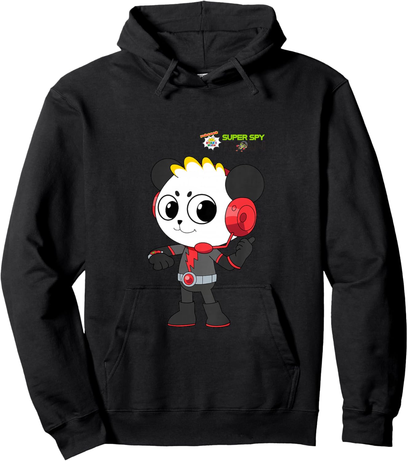 Ryan's World Super Spy Combo Panda Kids Hoodie - Hoodie | Black