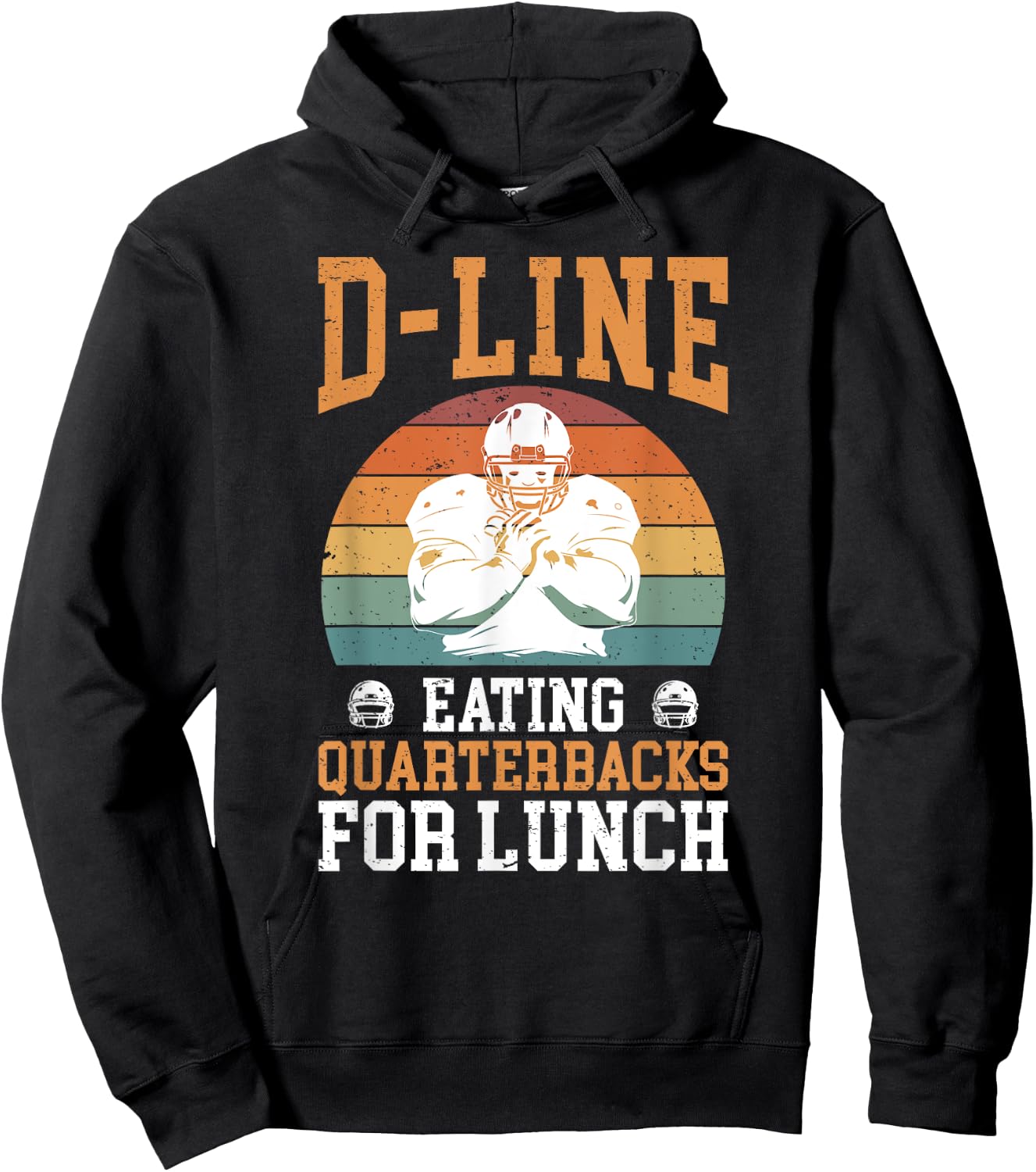 Funny D-Line D-Lineman Football Defensive Lineman Football Hoodie - Hoodie | Black