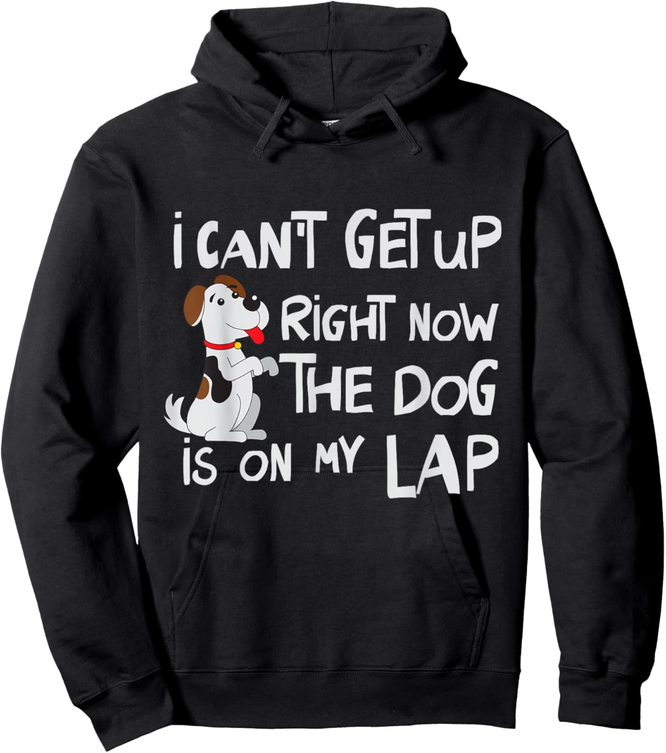 I Can’t Get Up Right Now The Dog Is On My Lap Dog Lovers Hoodie - Hoodie | Black