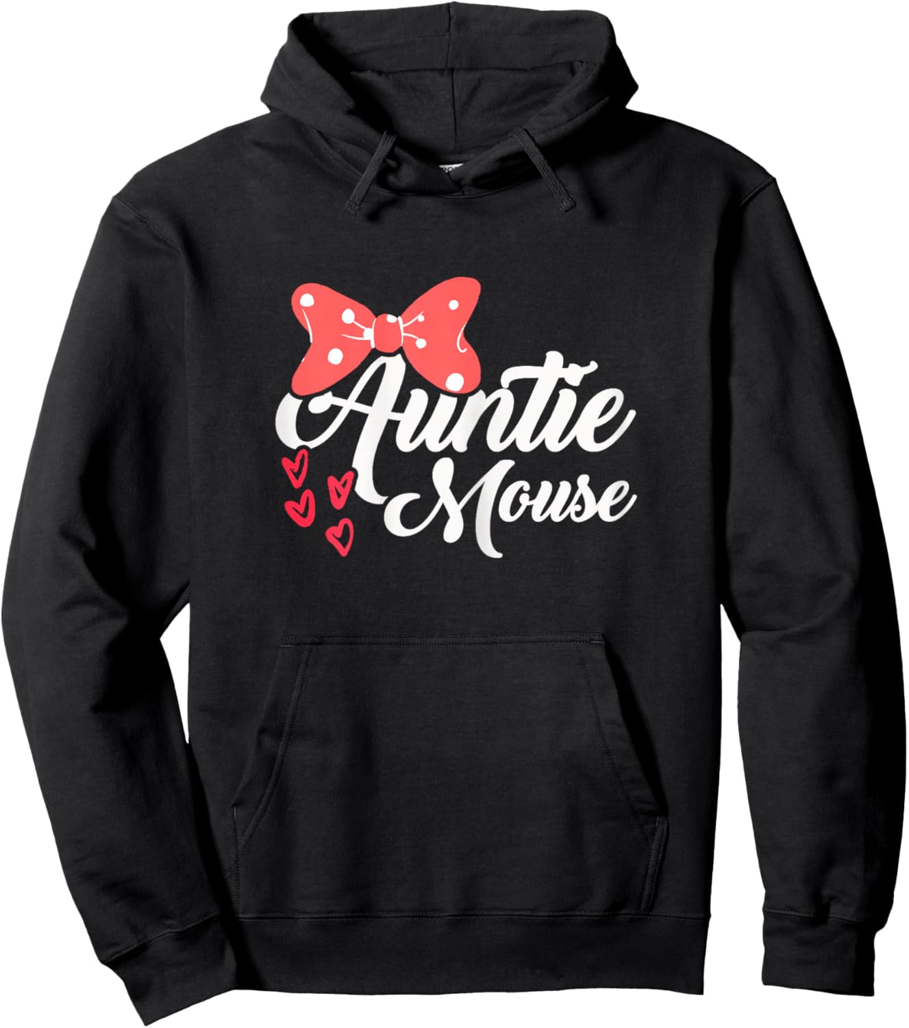 Cute Auntie Mouse | Niece Nephew | Aunt Hoodie - Hoodie | Black