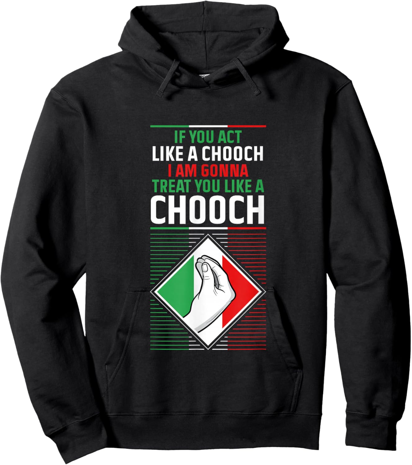 Funny Humor Italian Quote Slang Fun Italy Sayings Jokes Puns Hoodie - Hoodie | Black