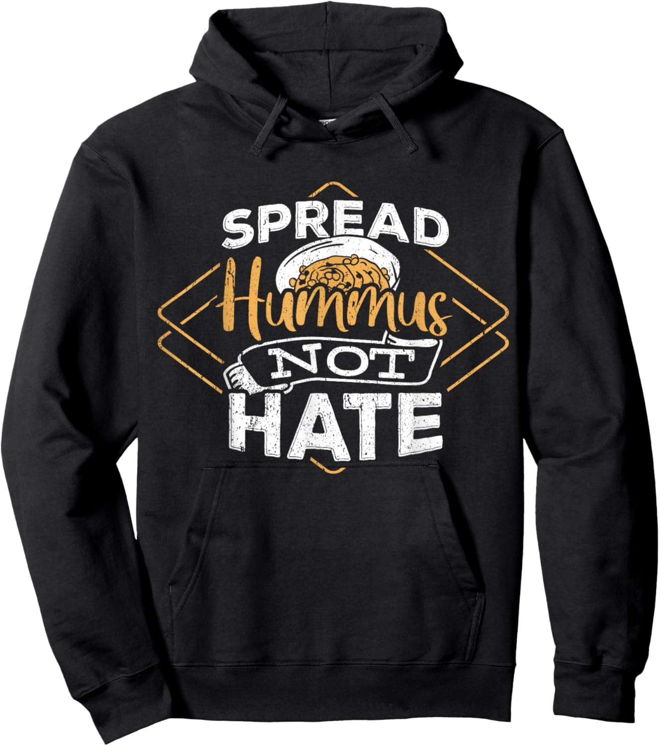 I love hummus - Vegetarian Human Hoodie - Hoodie | Black