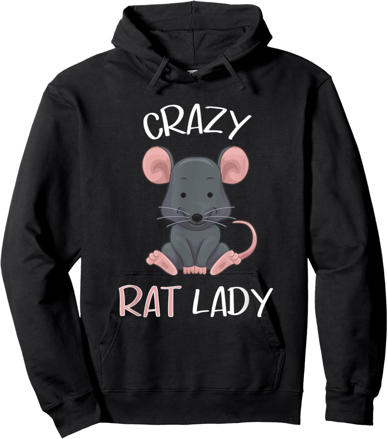 Crazy Rat Lady - Funny and cool Rat Hoodie - Hoodie | Black