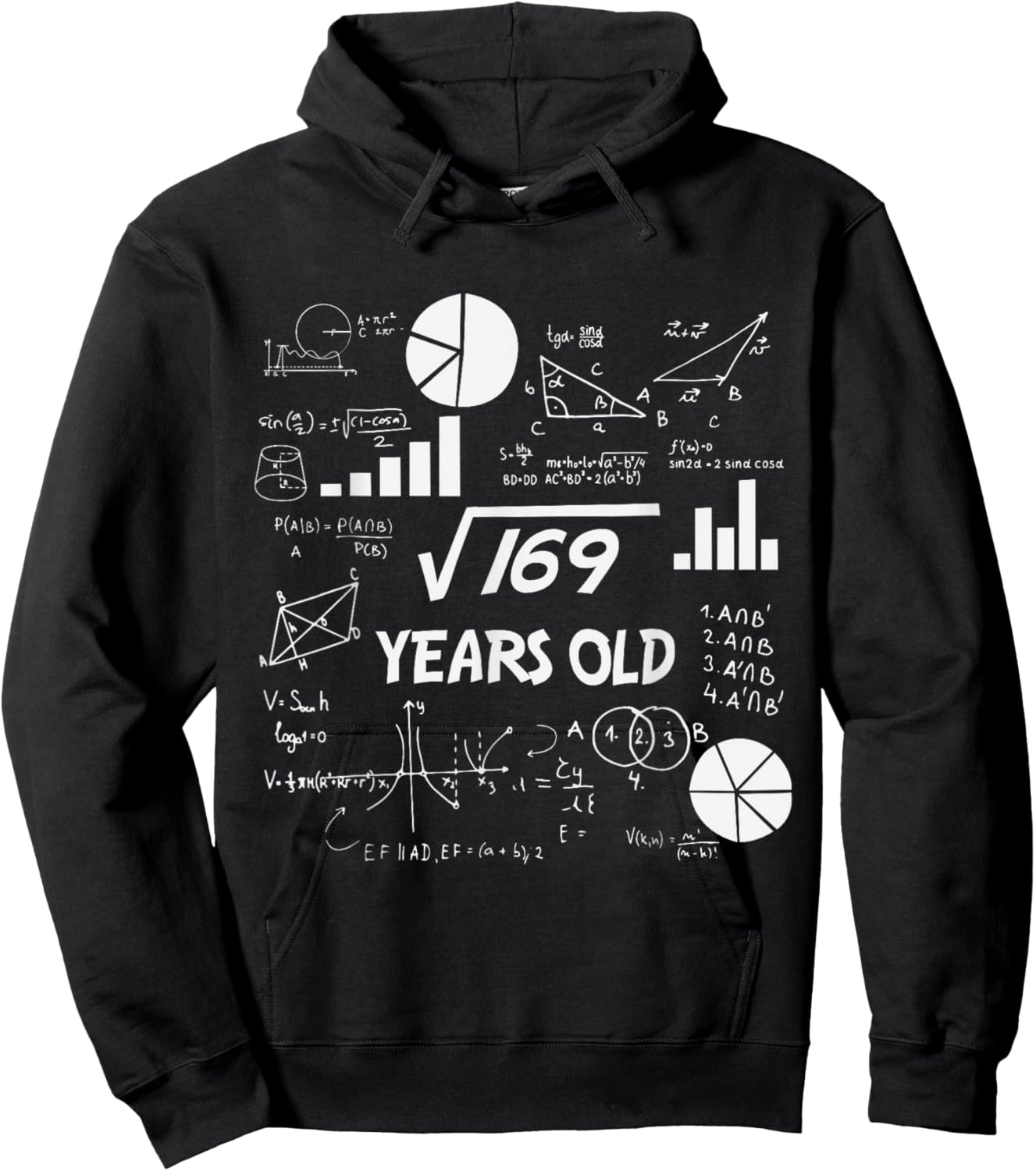 13 Years Old Math Nerd - Funny Math Equation 13th Birthday Hoodie - Hoodie | Black