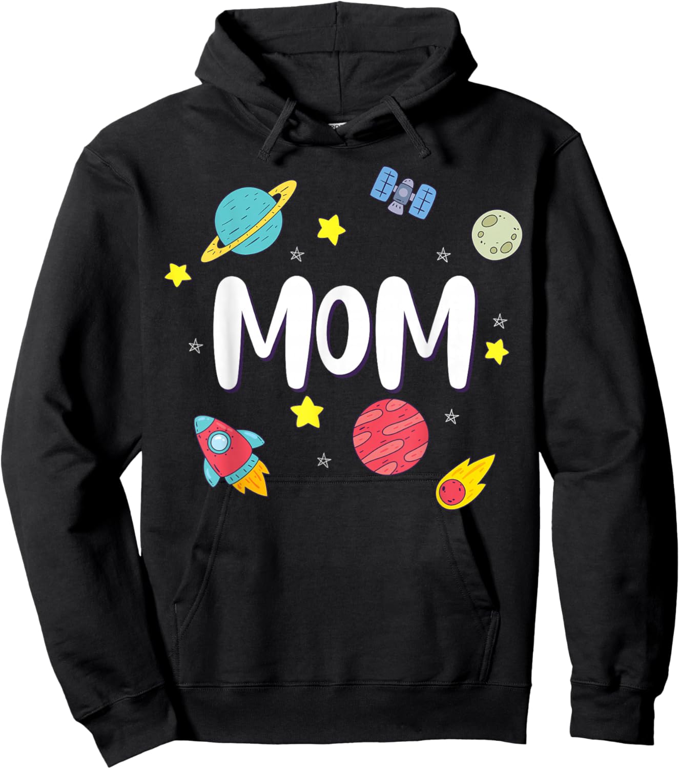 Mom Outer Space Galaxy Birthday Hoodie - Hoodie | Black