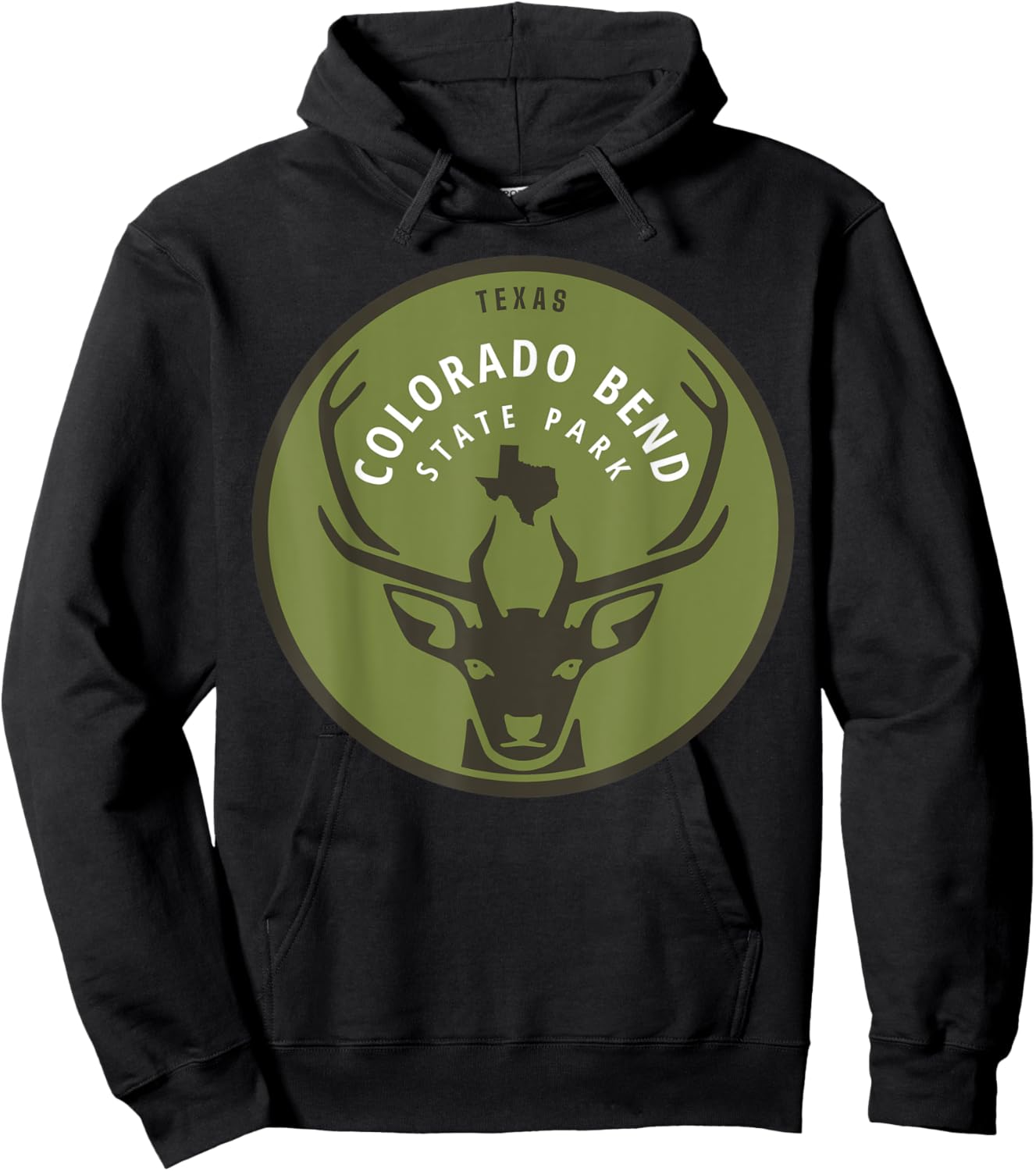 Colorado Bend State Park Texas TX Outdoors Deer Hoodie - Hoodie | Black