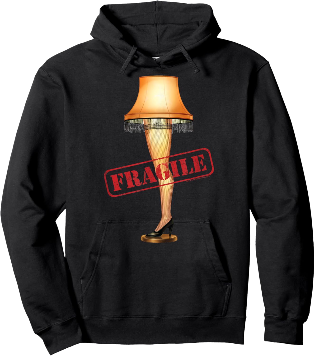 A Christmas Story Fragile Stamp Leg Lamp Funny Holiday Hoodie - Hoodie | Black