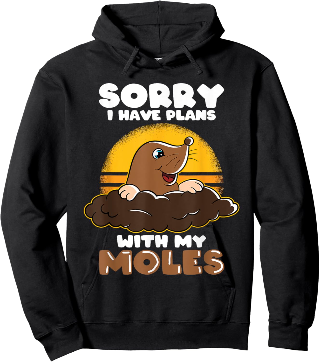 Mole Day Mole Hunter Cute Mole Funny Mole Plans with Mole Hoodie - Hoodie | Black