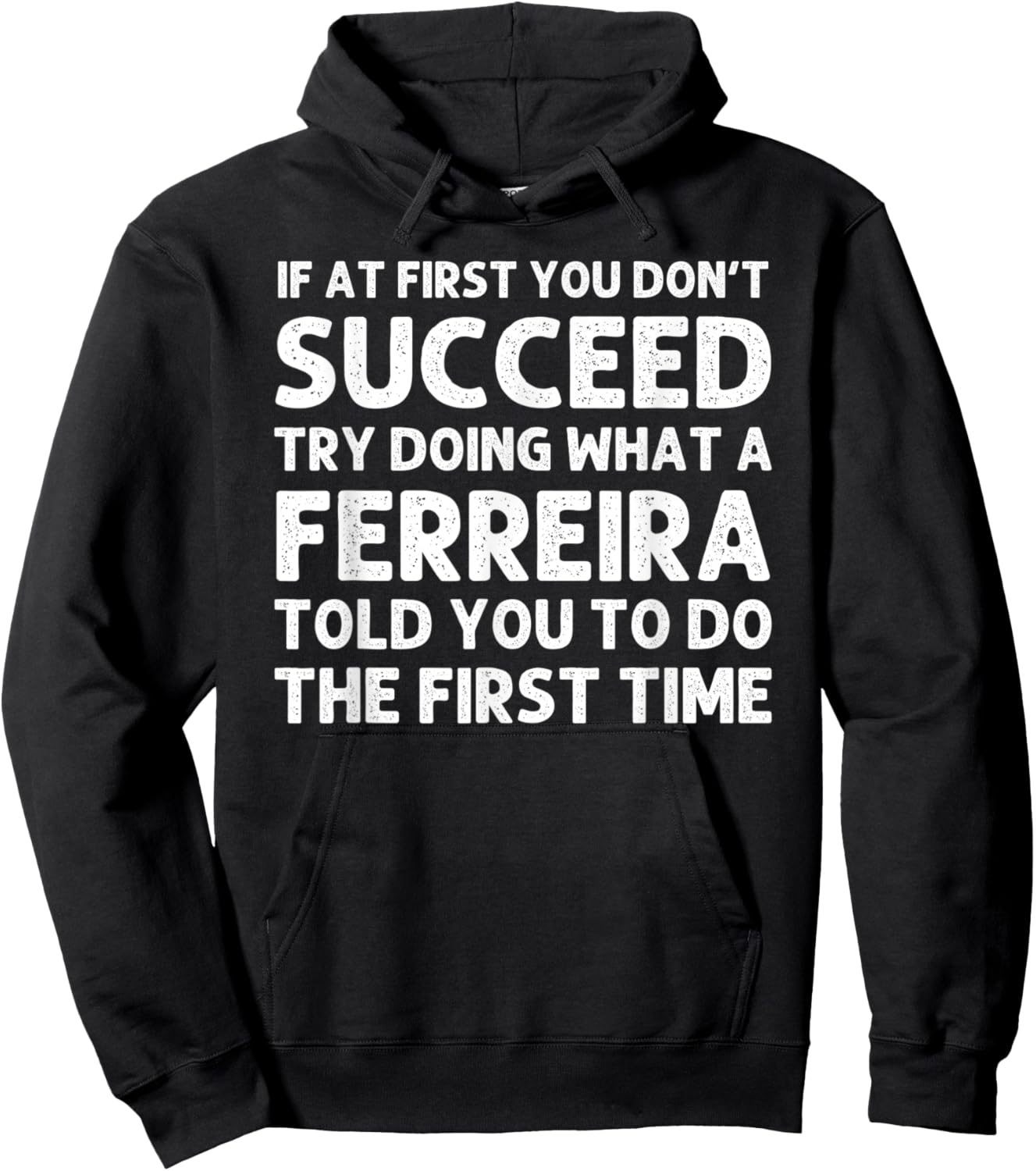 FERREIRA Funny Surname Family Tree Birthday Reunion Idea Hoodie - Hoodie | Black
