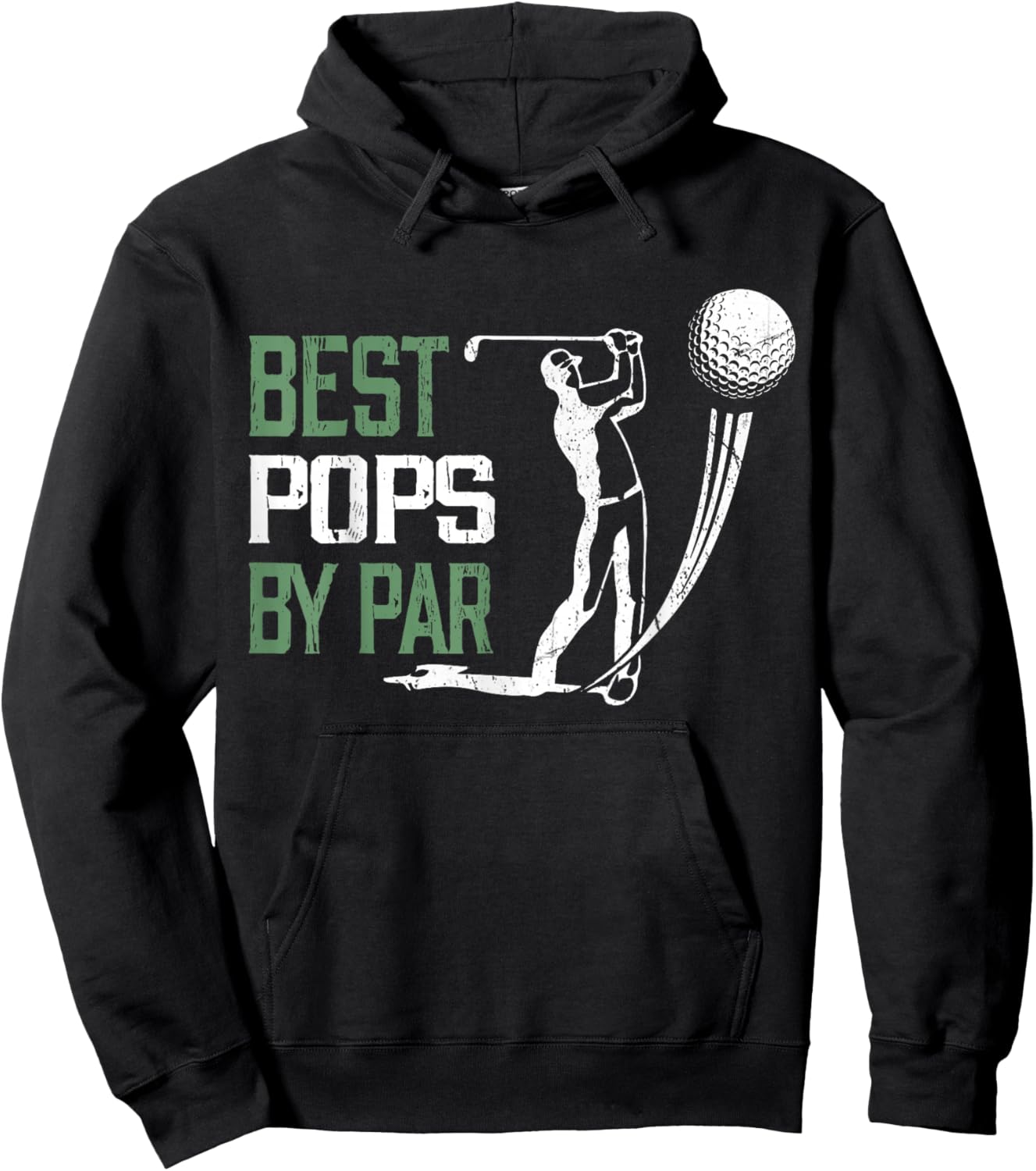 Best Pops By Par Fathers Day Golf Lover Hoodie - Hoodie | Black