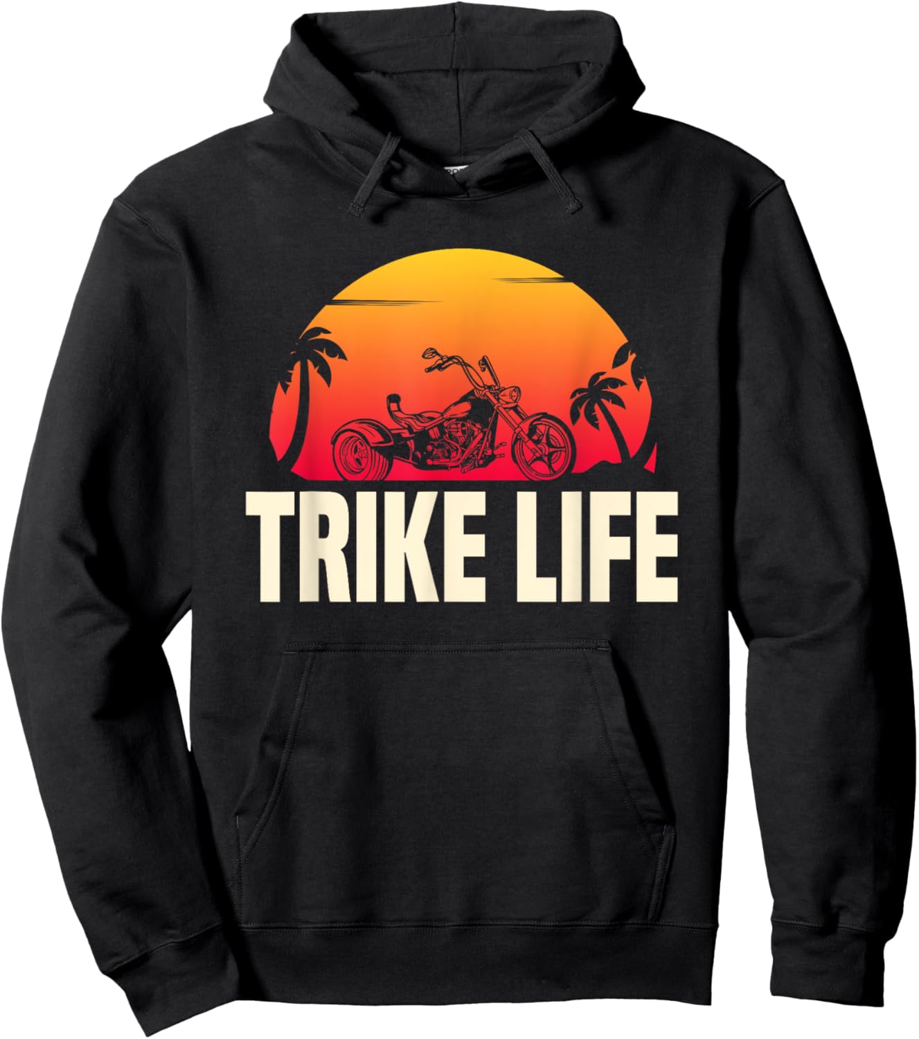 Cool Trike Life Motorcycle Lover Design Triker Biker Hoodie - Hoodie | Black