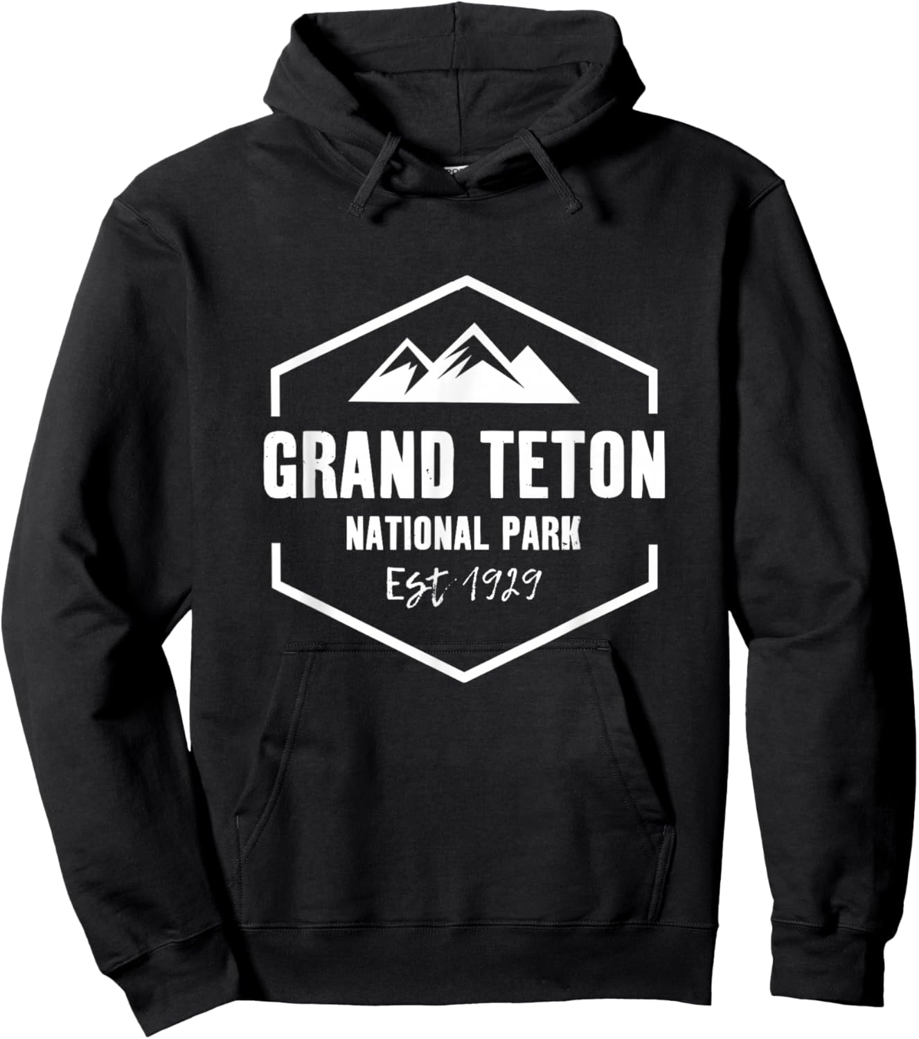 Grand Teton National Park Camping Outdoor Hoodie - Hoodie | Black
