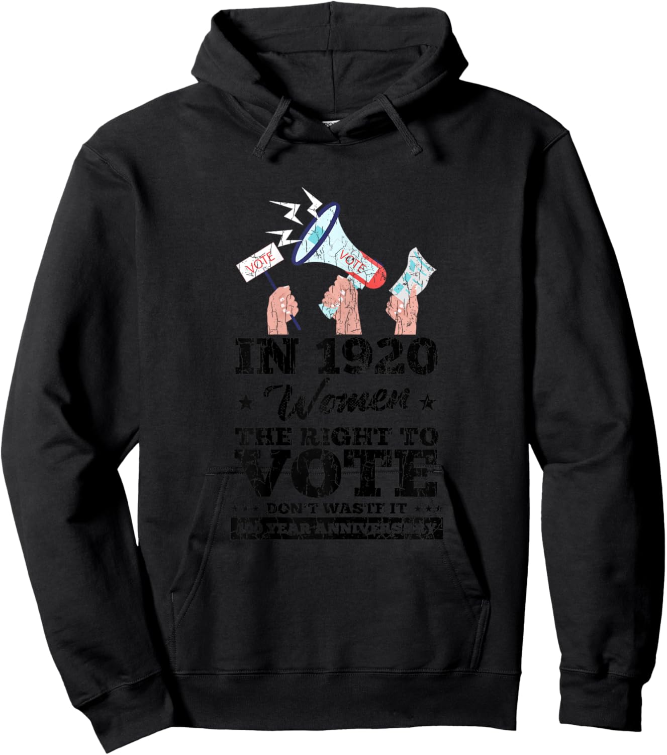Woman Won Right To Vote Funny Voting Elections 2024 Graphic Hoodie - Hoodie | Black