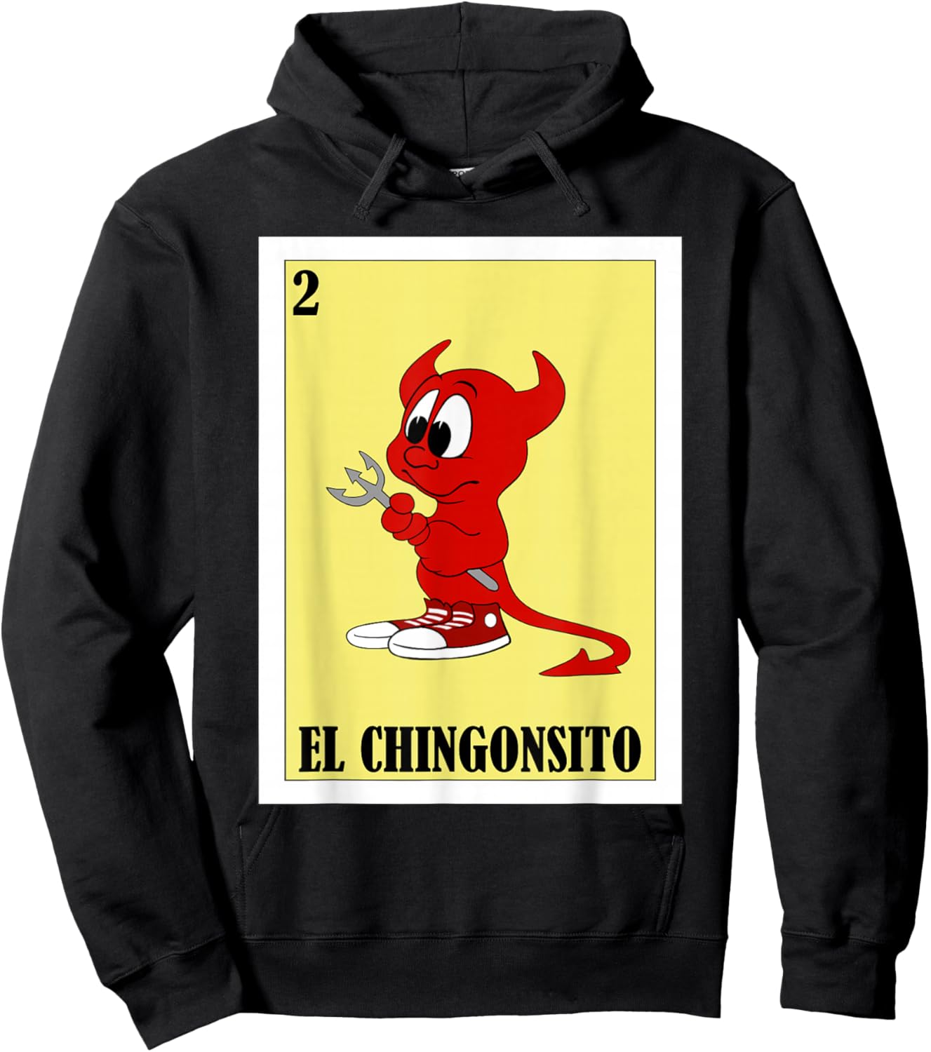 Funny Mexican Design for Kids - El Chingonsito Small Hoodie - Hoodie | Black