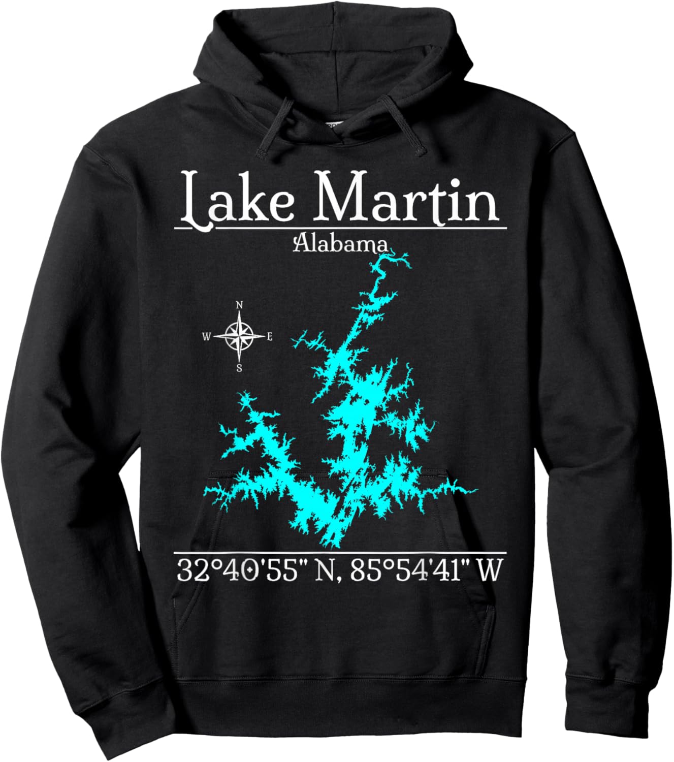 Lake Martin - Alabama Hoodie - Hoodie | Black