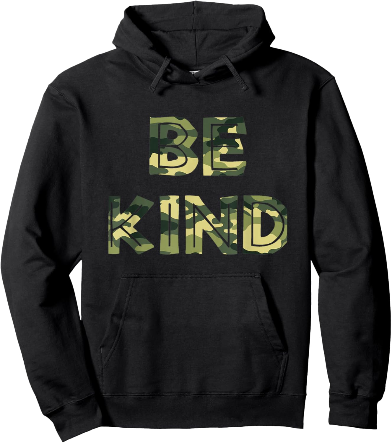 Be Kind Camo Military Anti-bullying Hoodie - Hoodie | Black