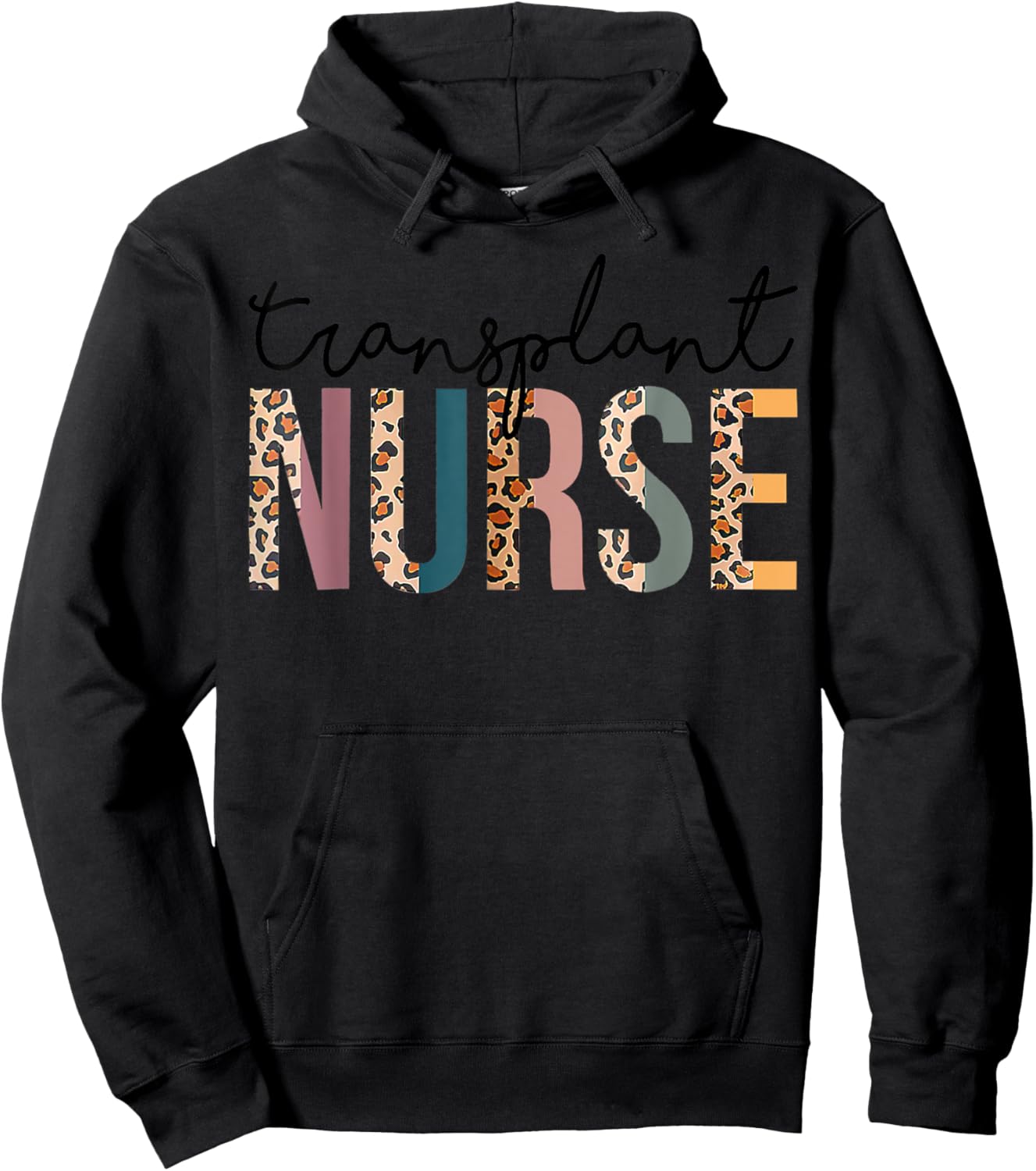 Transplant Nurse Leopard Nurse Women Nursing Life Hoodie - Hoodie | Black