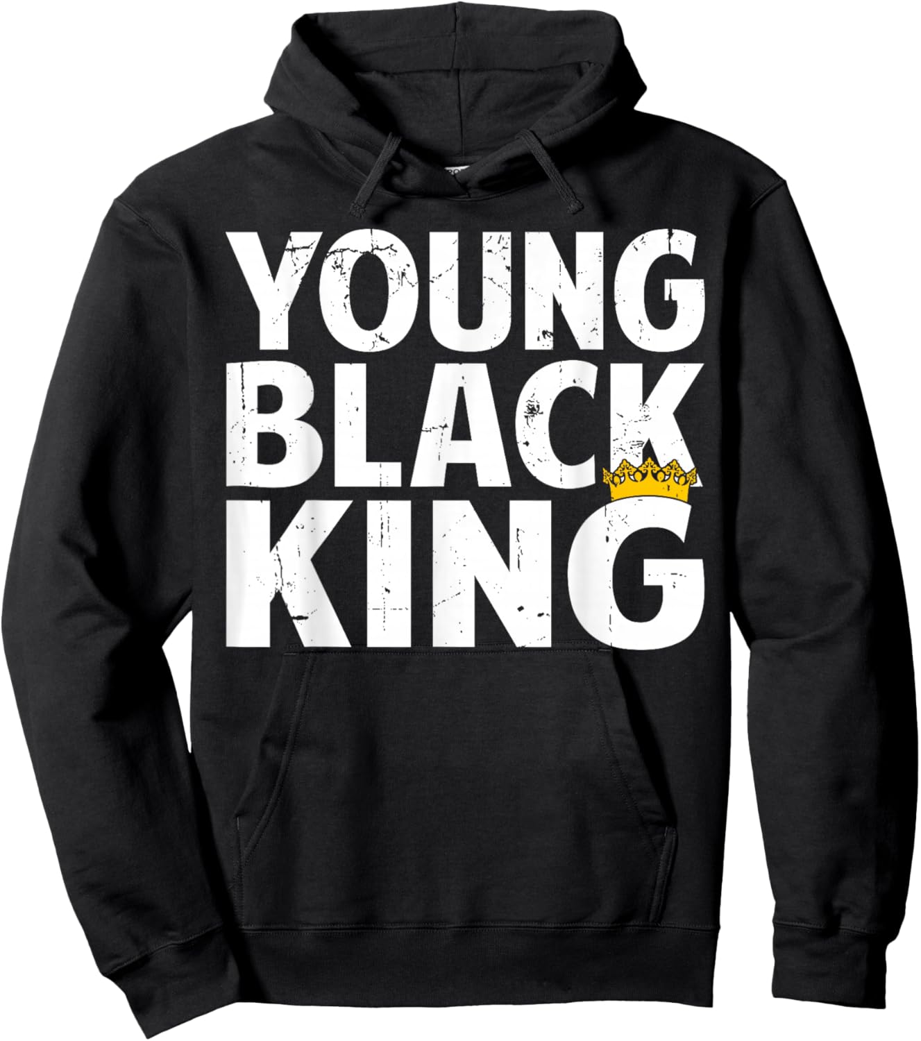 Young Black King - Afro American Black Heritage Afro Boys Hoodie - Hoodie | Black