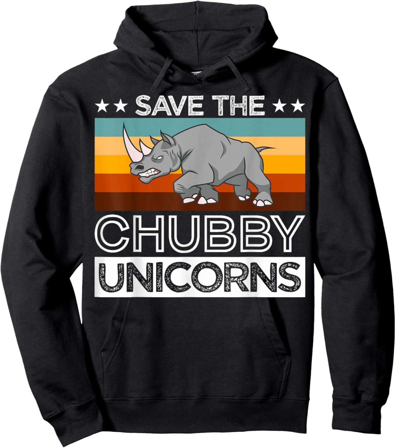 Save Rhinos Chubby Unicorns Rhino Save The Chubby Unicorns Hoodie - Hoodie | Black