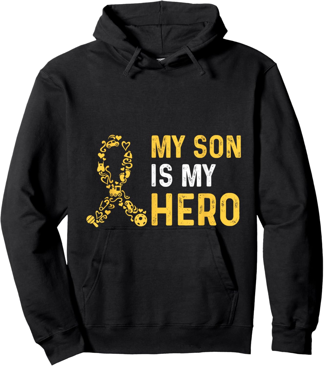 Childhood Cancer Awareness Quote for a Mom of a warrior Hoodie - Hoodie | Black