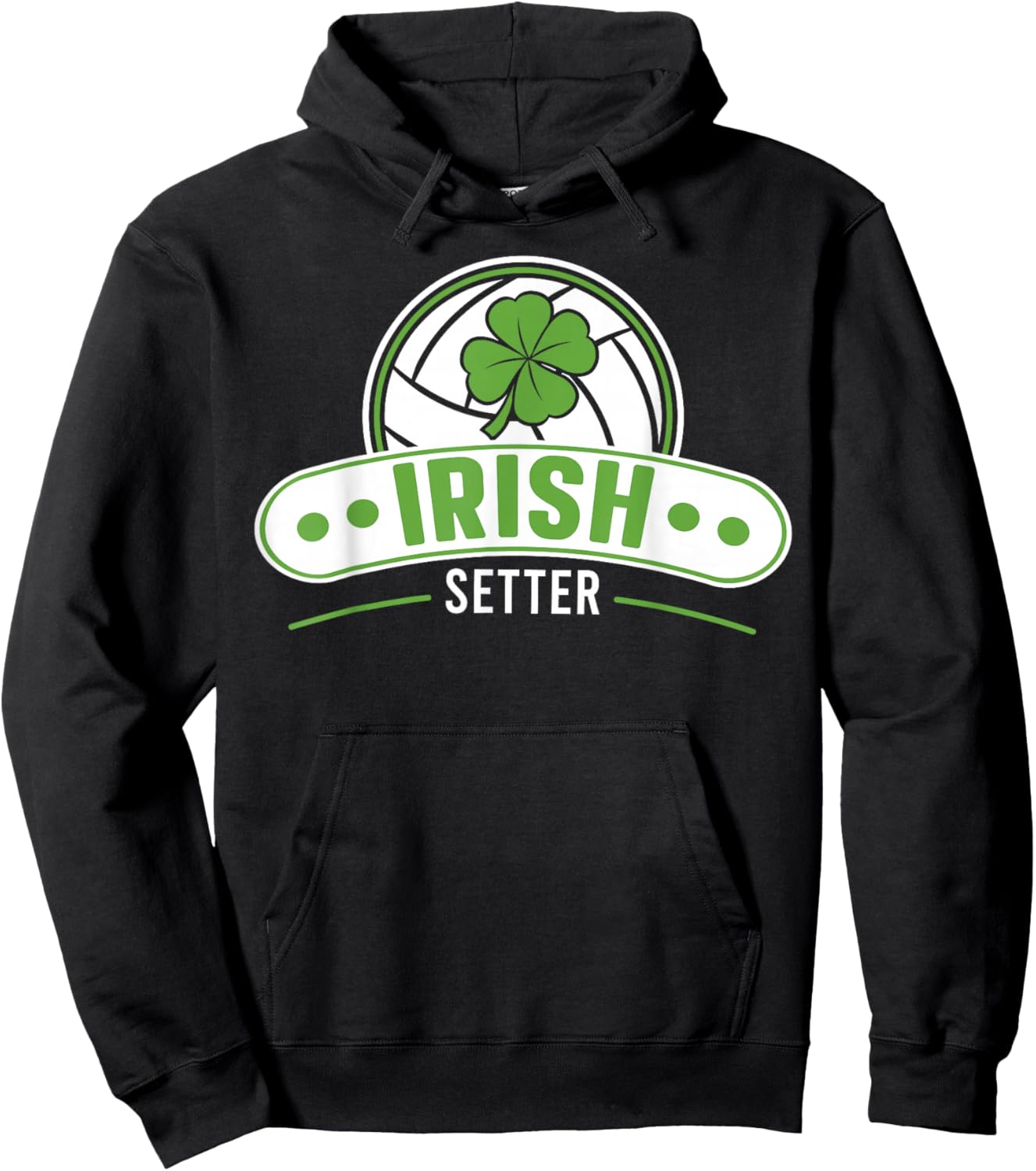 Volleyball Irish Setter Awesome Fun Volleyball Hoodie - Hoodie | Black