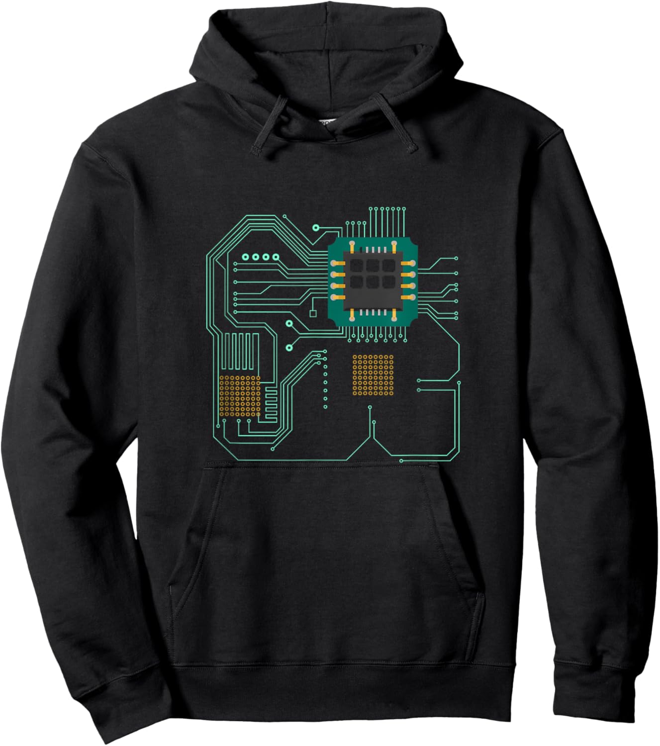 Computer processor, microchip, technology Hoodie - Hoodie | Black