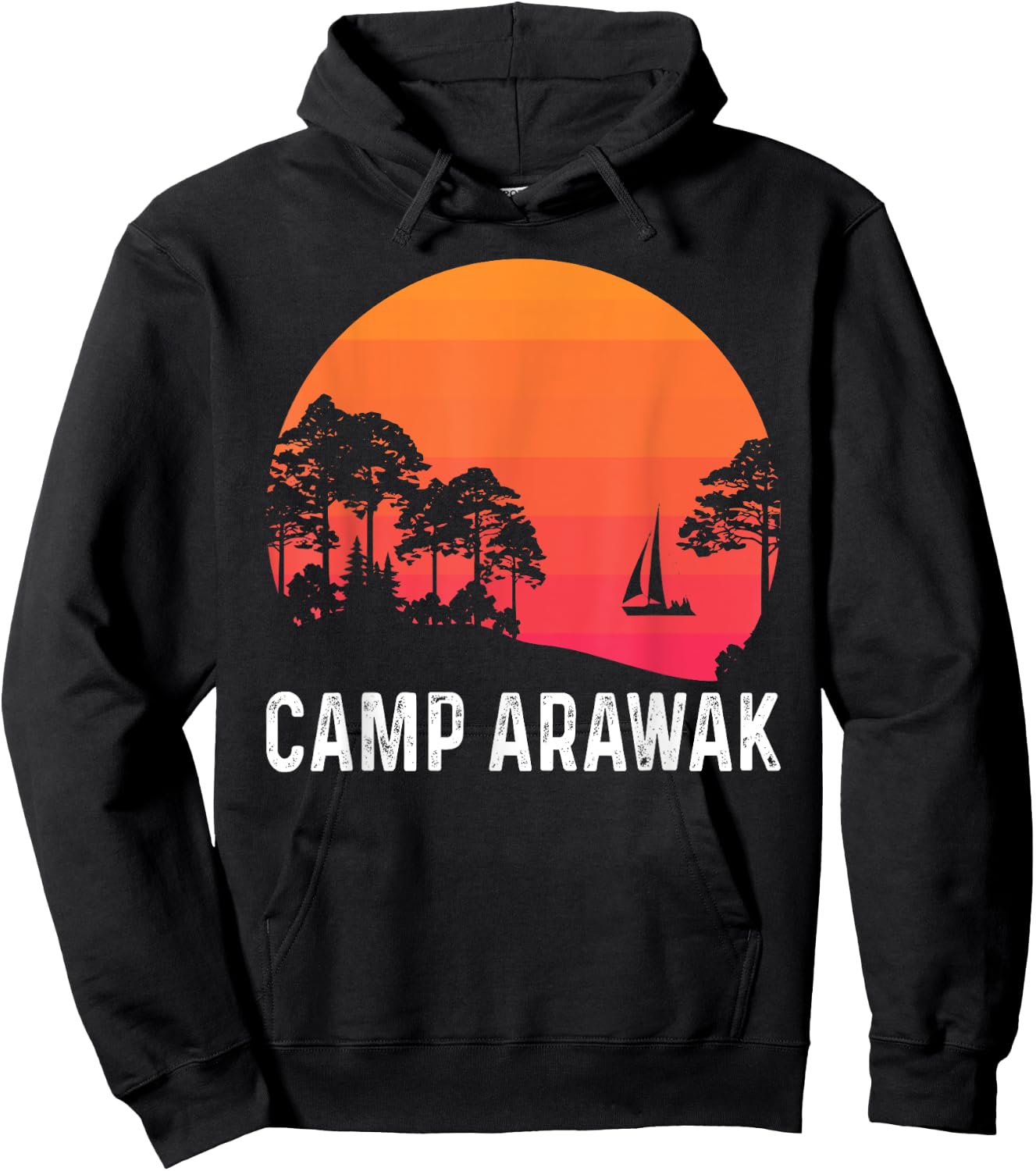 Camp Arawak Retro Summer Camp Hoodie - Hoodie | Black