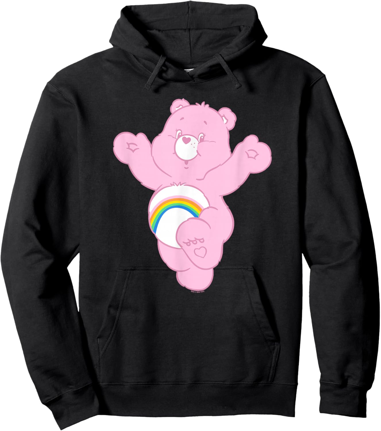 Care Bears Cheer Bear Classic Vintage Big Hug Portrait Hoodie - Hoodie | Black