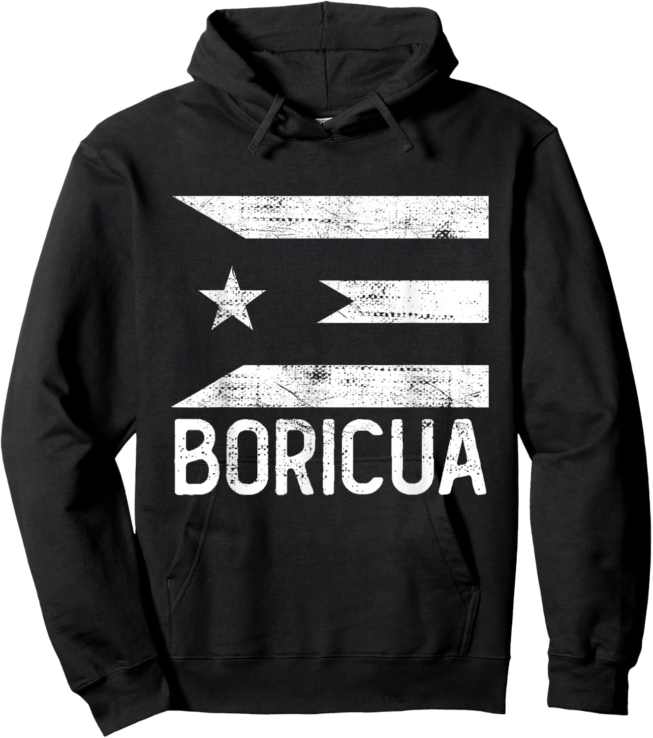 boricua black Puerto Rico flag hispanic heritage month Hoodie - Hoodie | Black