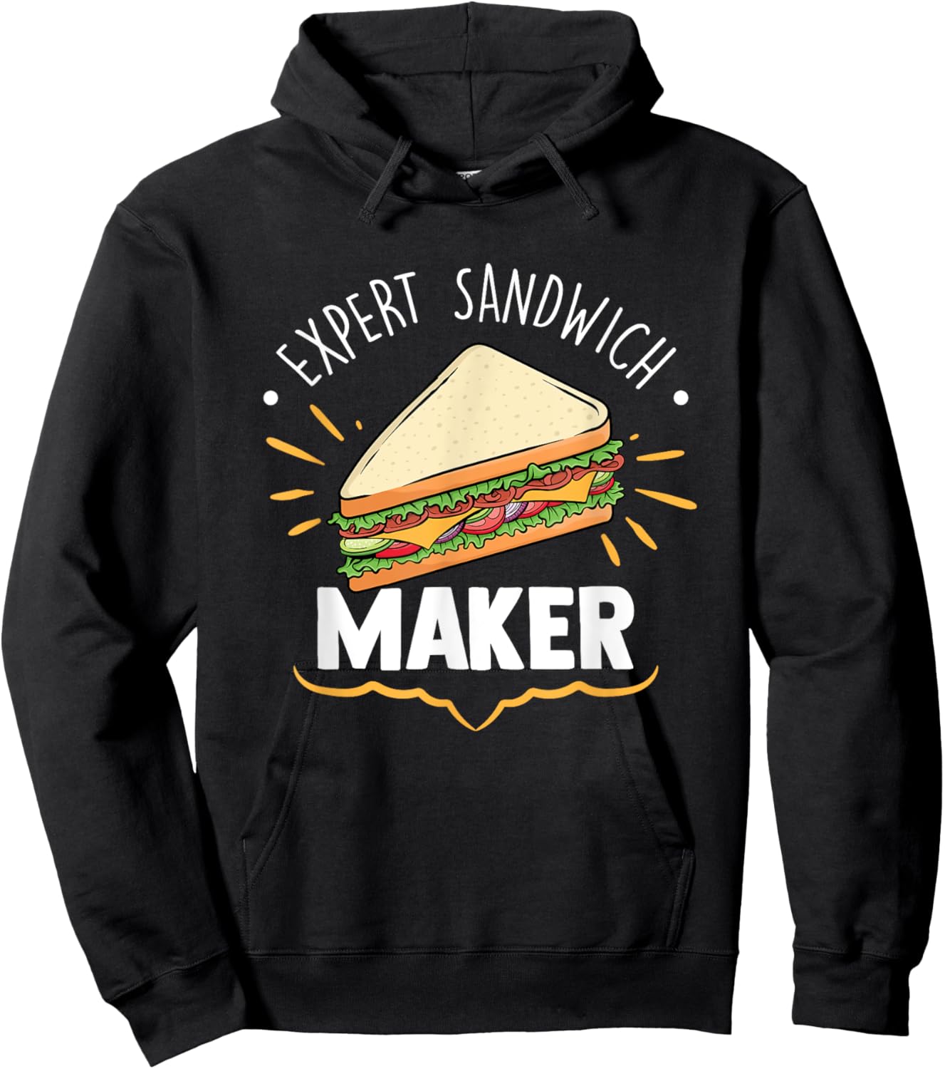 Expert Sandwich Maker Funny Sandwich Making Enthusiast Hoodie - Hoodie | Black