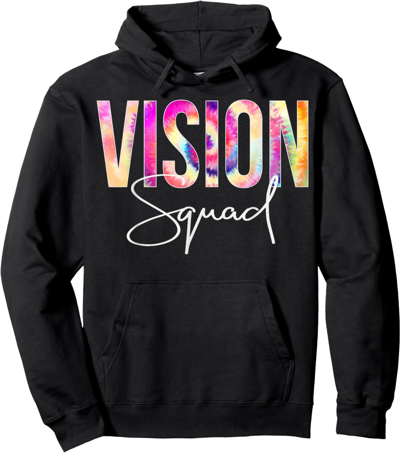 Vision Squad Tie Dye Back To School women appreciation Hoodie - Hoodie | Black