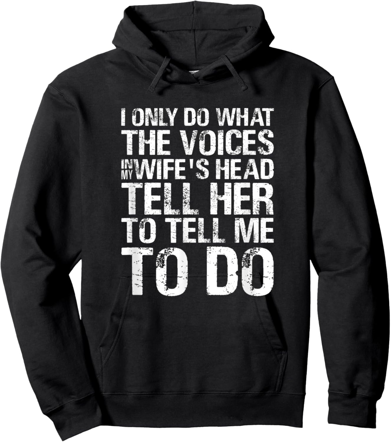 Funny Crazy Bossy Wife Hearing Voices In Her Head Saying Hoodie - Hoodie | Black