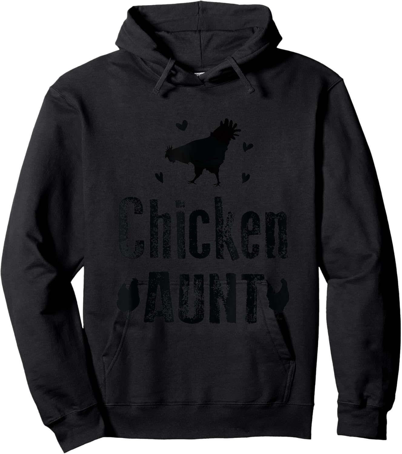 Chicken Aunt Auntie Farm Hoodie - Hoodie | Black