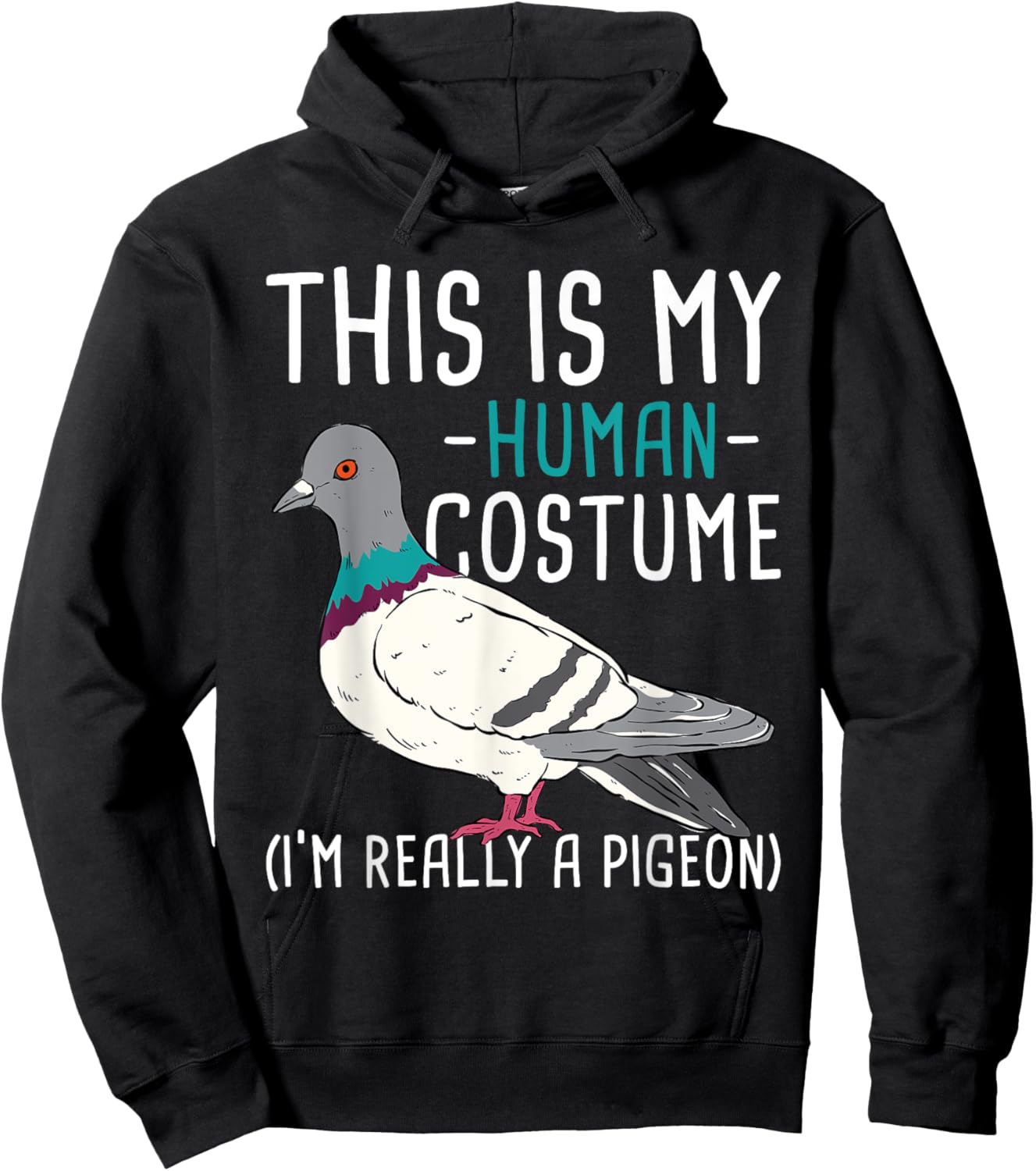 This Is My Human Costume - Pigeon Racing Lover Bird Breeder Hoodie - Hoodie | Black