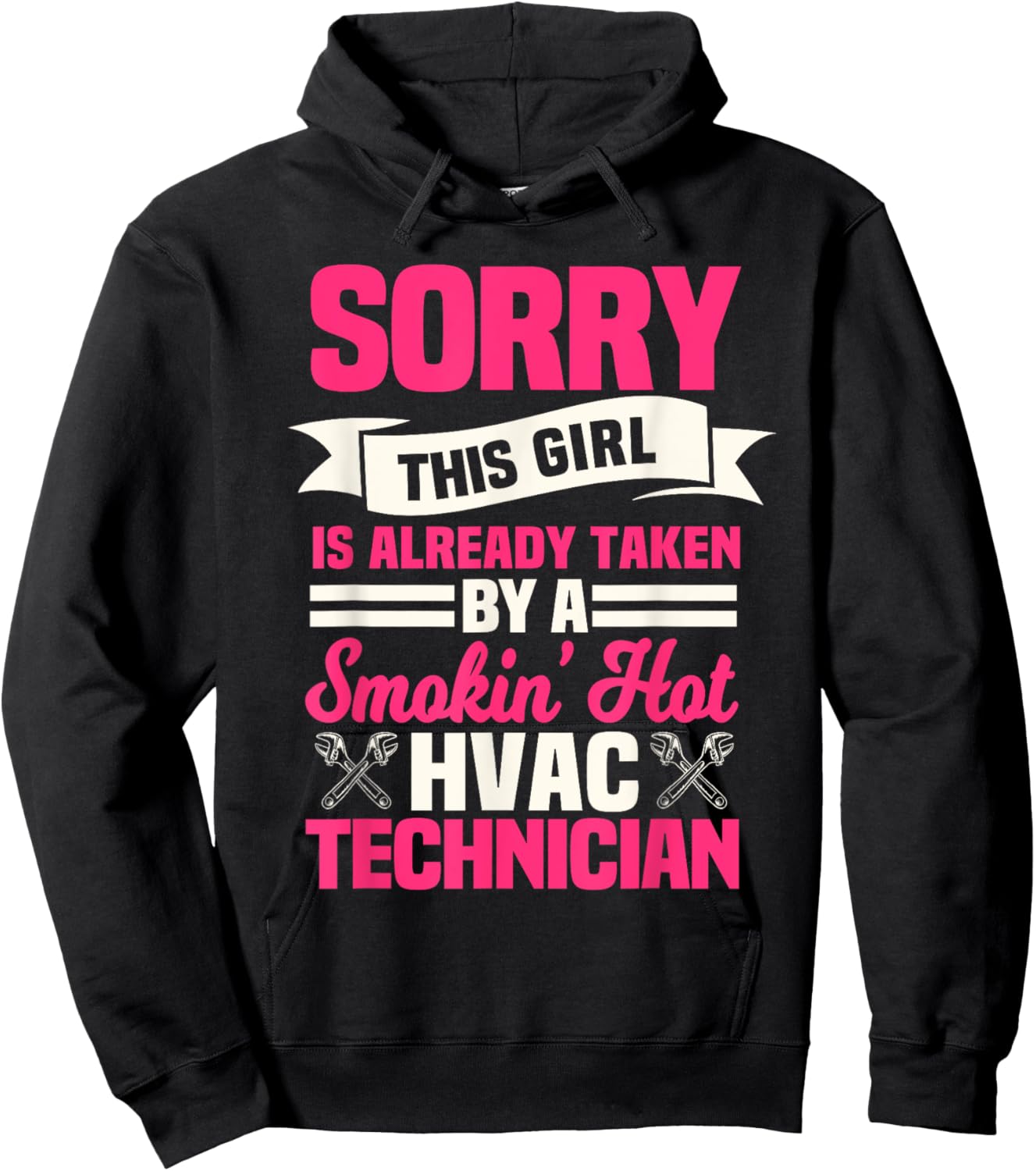 HVAC Technician Wife Mechanic Service HVACR Tech Installer Hoodie - Hoodie | Black
