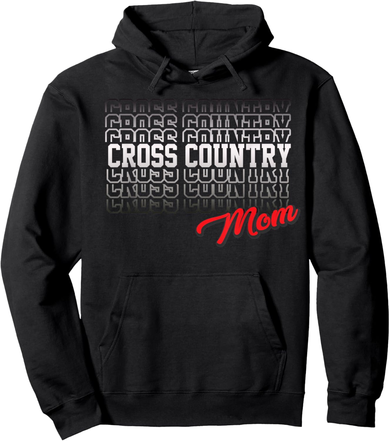 Cross Country Mom High School Running Team Mother Hoodie - Hoodie | Black