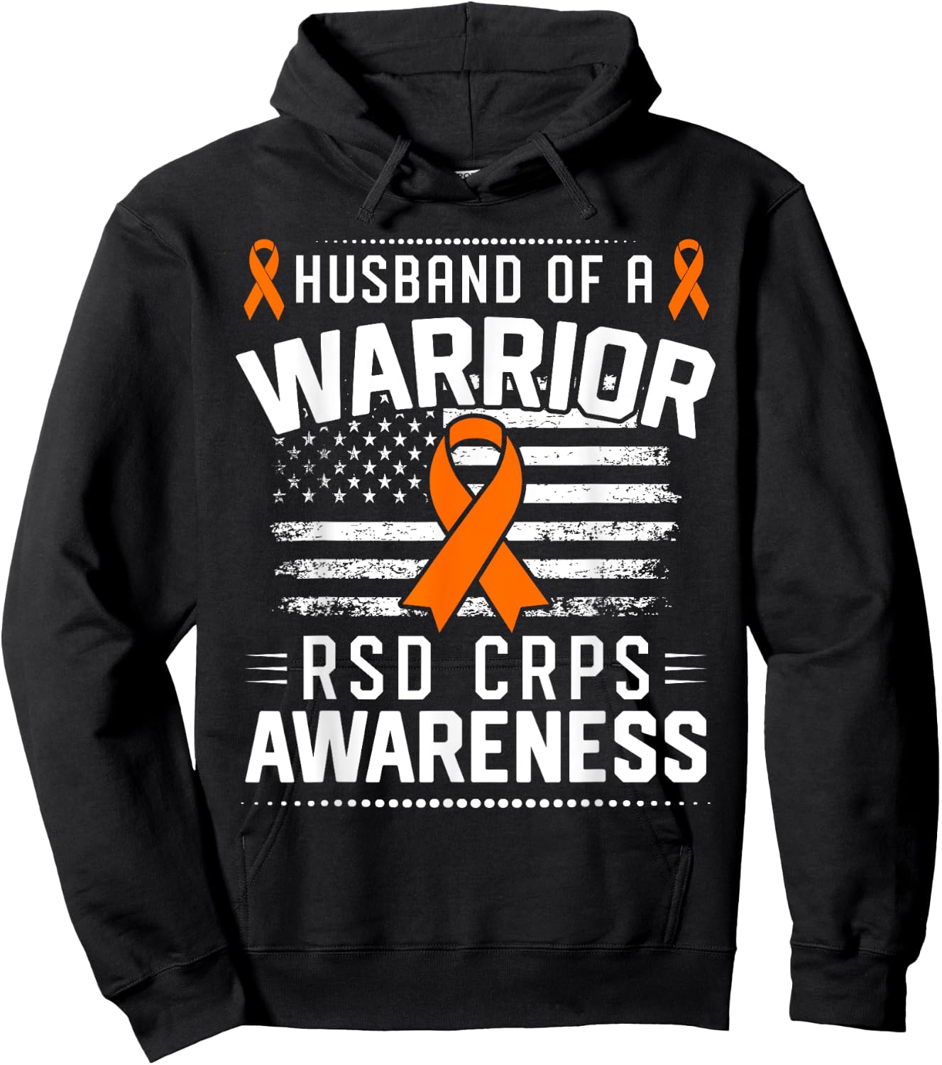 Husband Of A RSD CRPS Warrior RSD CRPS Awareness Hoodie - Hoodie | Black
