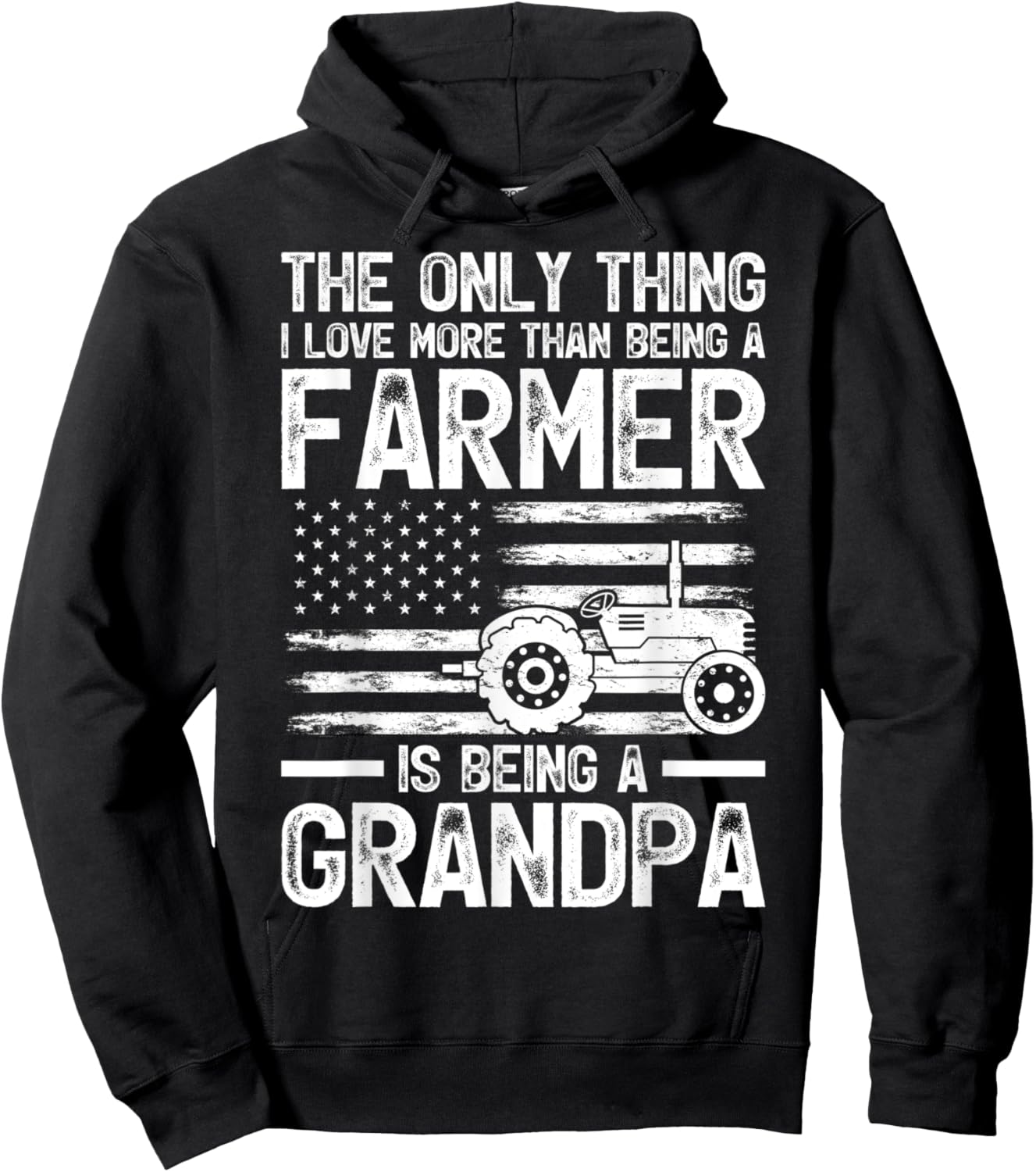 The Only Thing I Love More Than Being A Farmer Grandpa Hoodie - Hoodie | Black