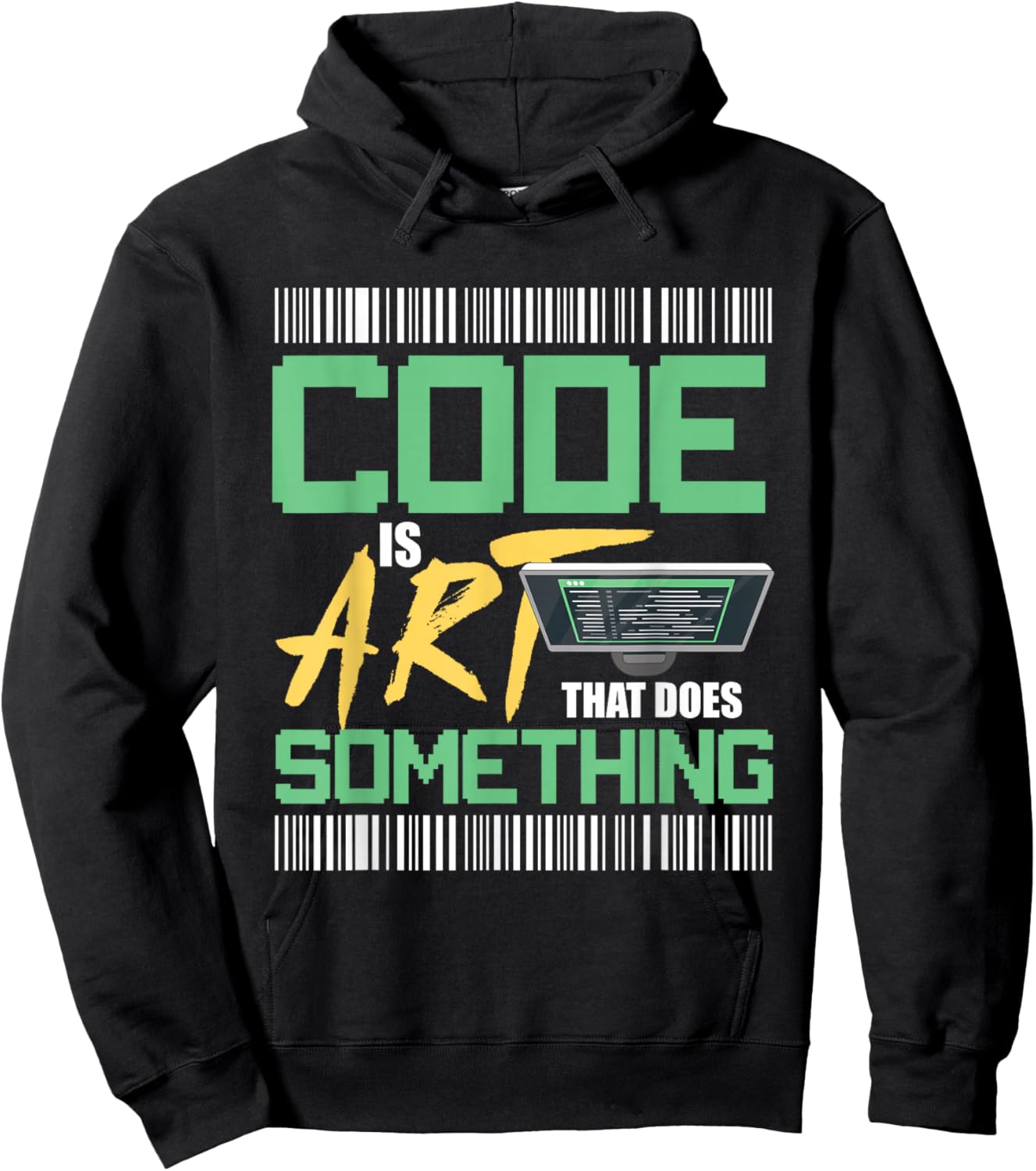 Code is art that does something for Programmer Developer Hoodie - Hoodie | Black