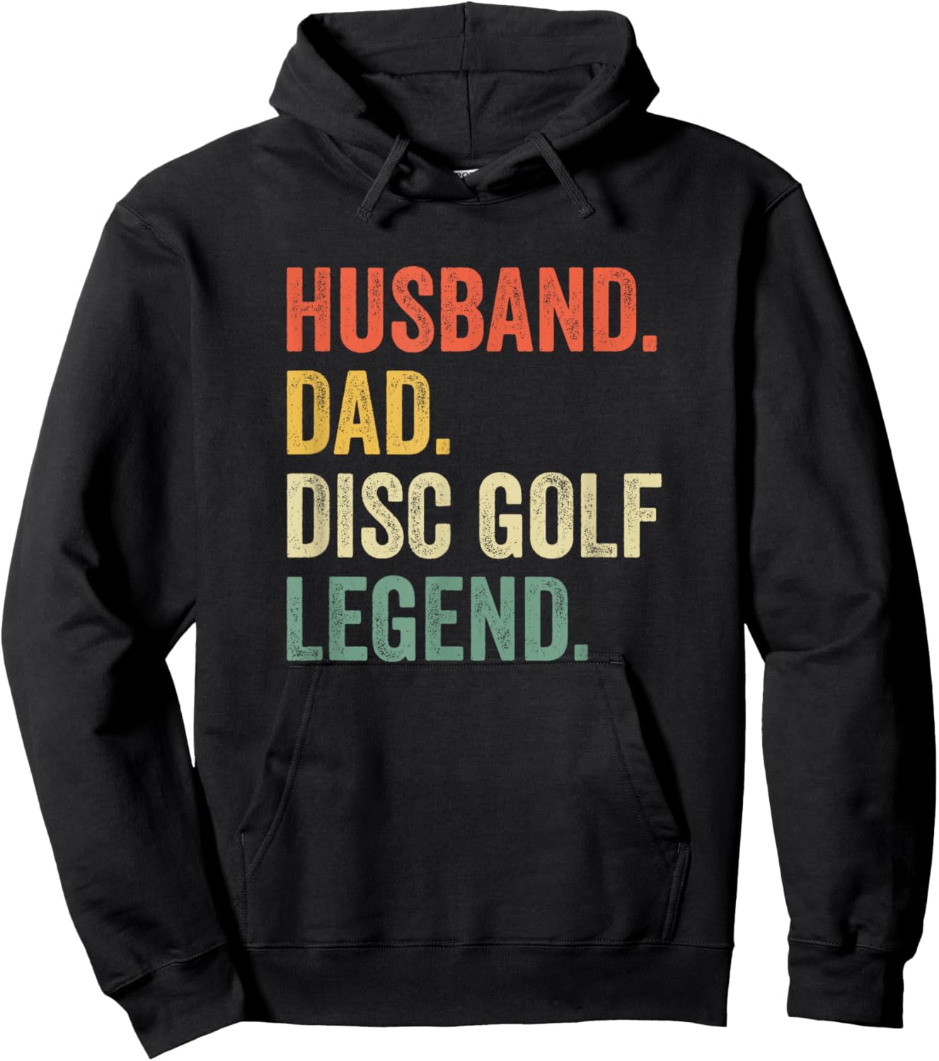 Disc Golf Funny Husband Dad Legend Vintage Frisbee Sport Hoodie - Hoodie | Black