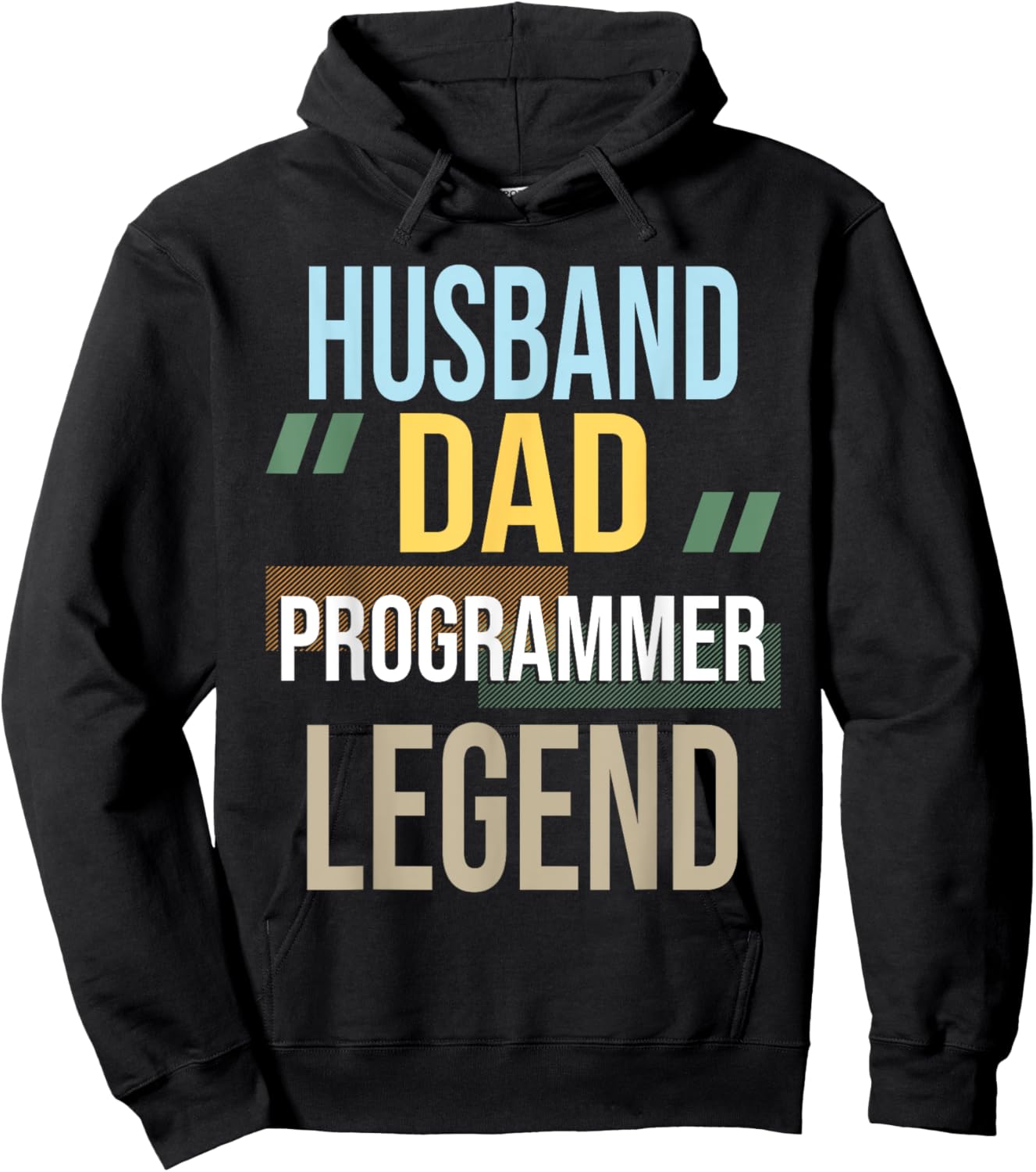 Husband Dad Programmer Legend Computer Science Coding Coder Hoodie - Hoodie | Black