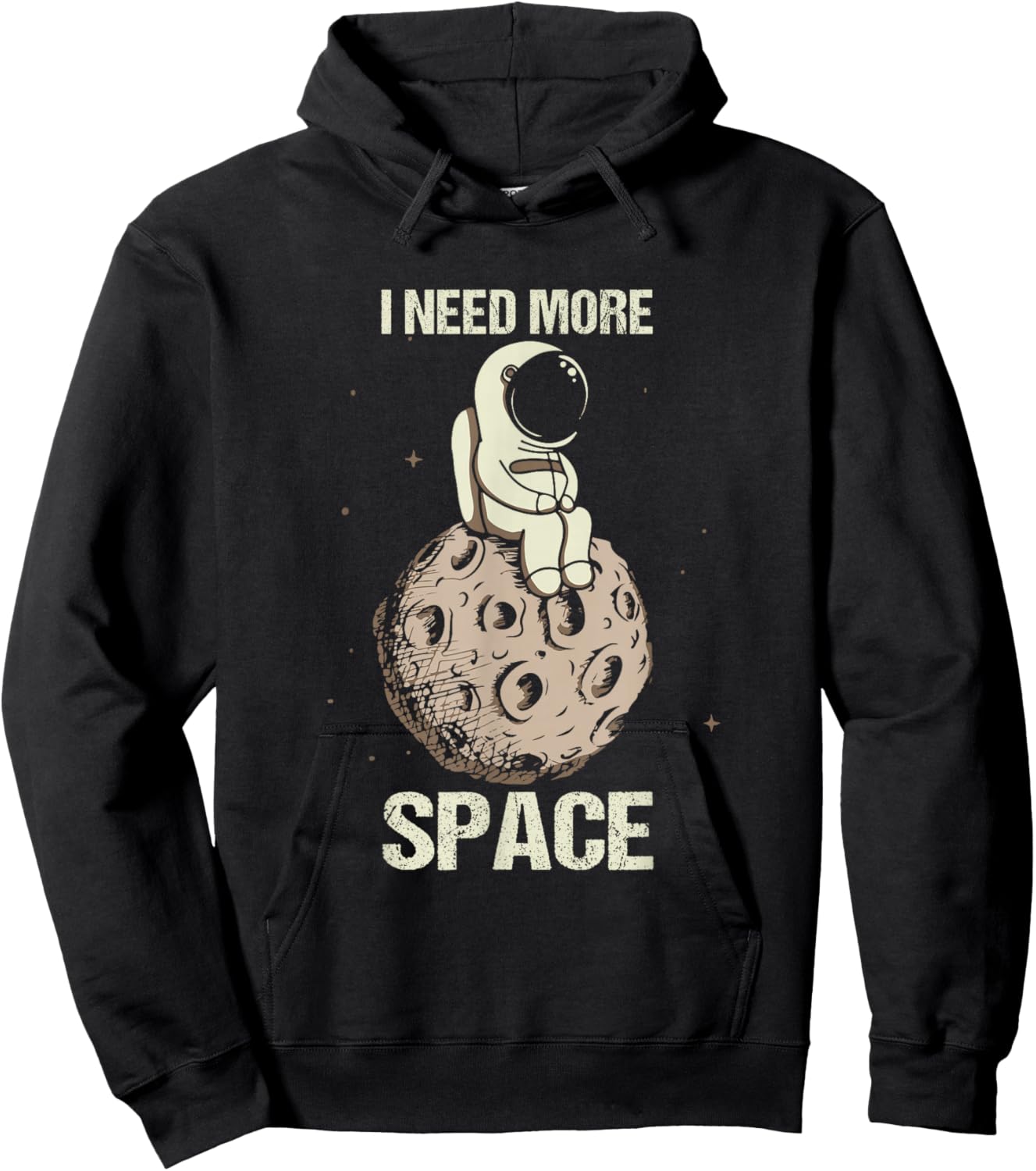 Need More Space Astronaut Moon Spaceship Space Flight Hoodie - Hoodie | Black
