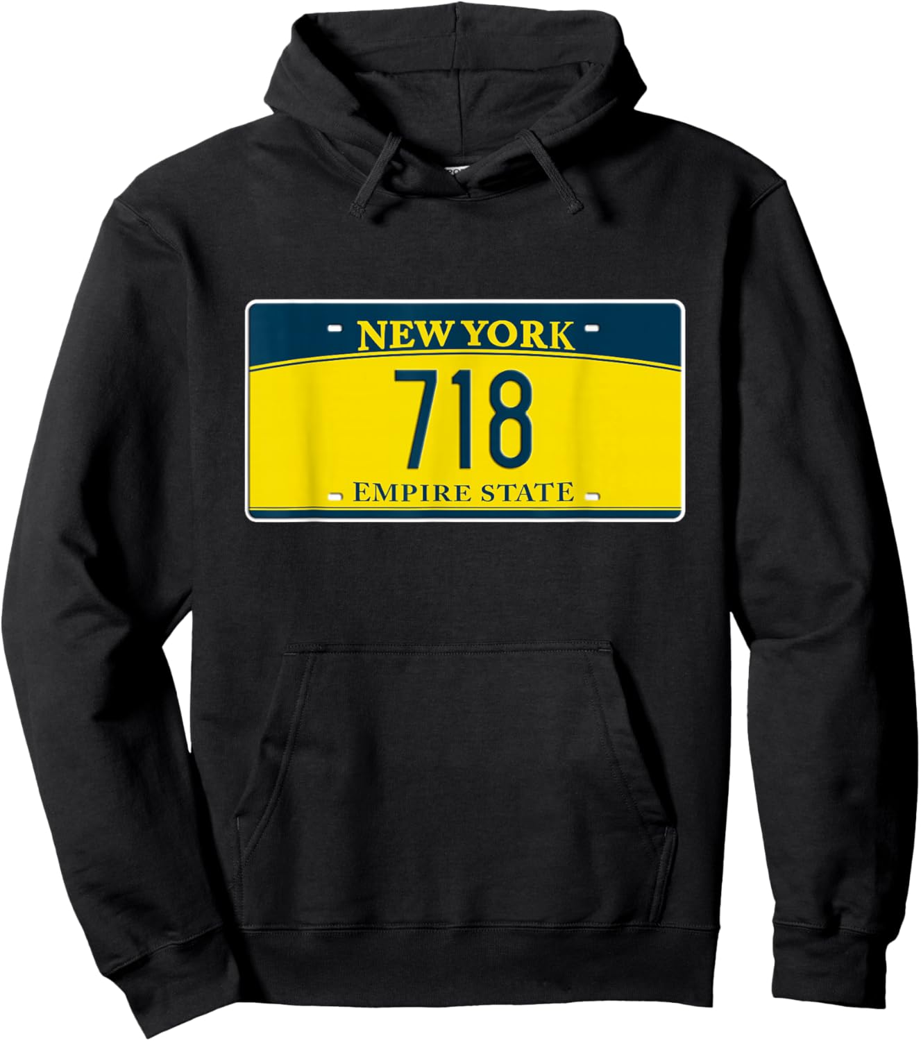718 Area Code Brooklyn Queens NYC NY New York Home Town Hoodie - Hoodie | Black