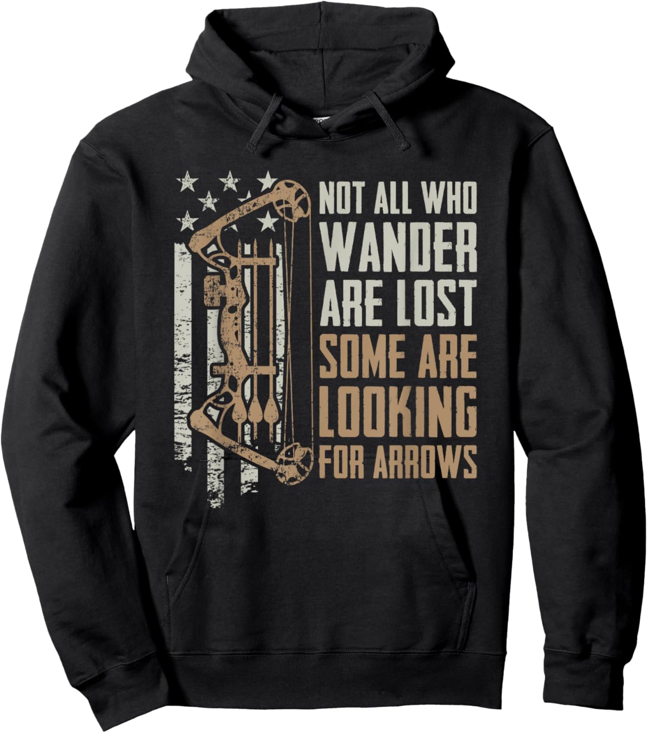 Not All are Lost Some Looking for Arrows - Bow Funny Archery Hoodie - Hoodie | Black