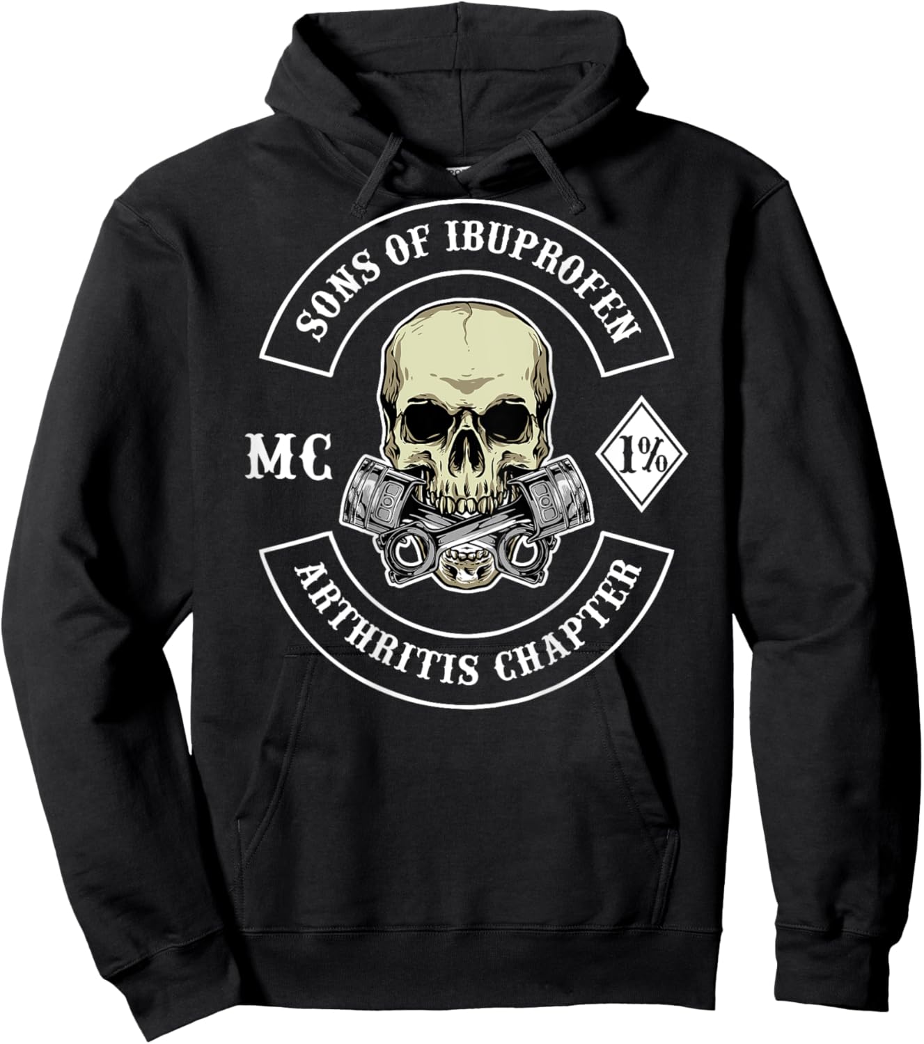 Sons of Ibuprofen Arthritis Chapter Biker Shirts Hoodie - Hoodie | Black